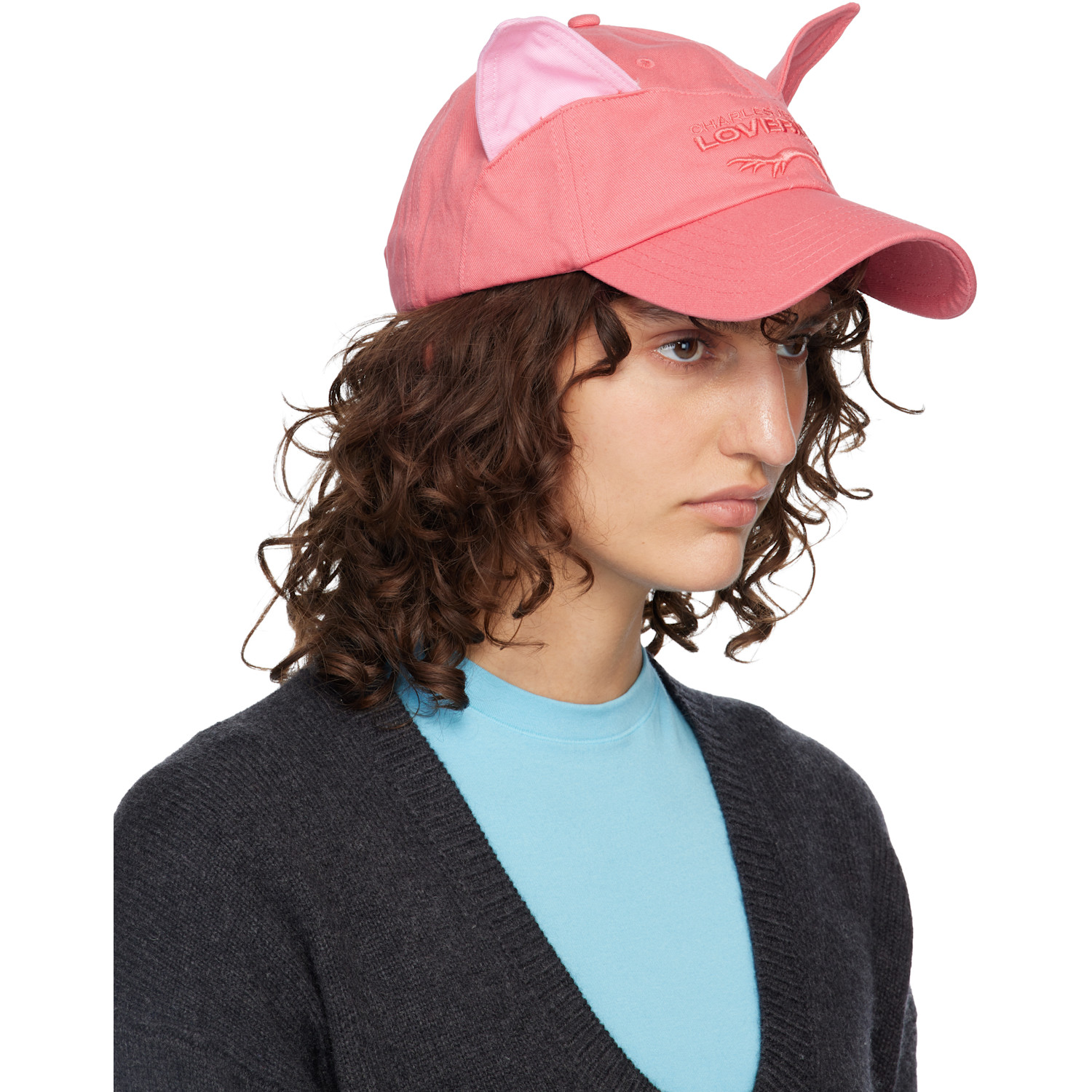  Charles Jeffrey Loverboy Pink Colour Block Ears Exclusive Cap 