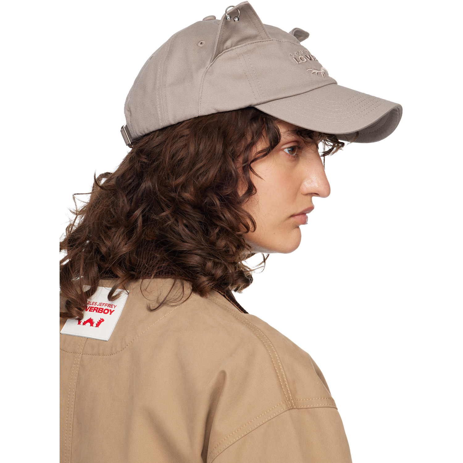 Charles Jeffrey Loverboy Beige Pierced Ears Cap 