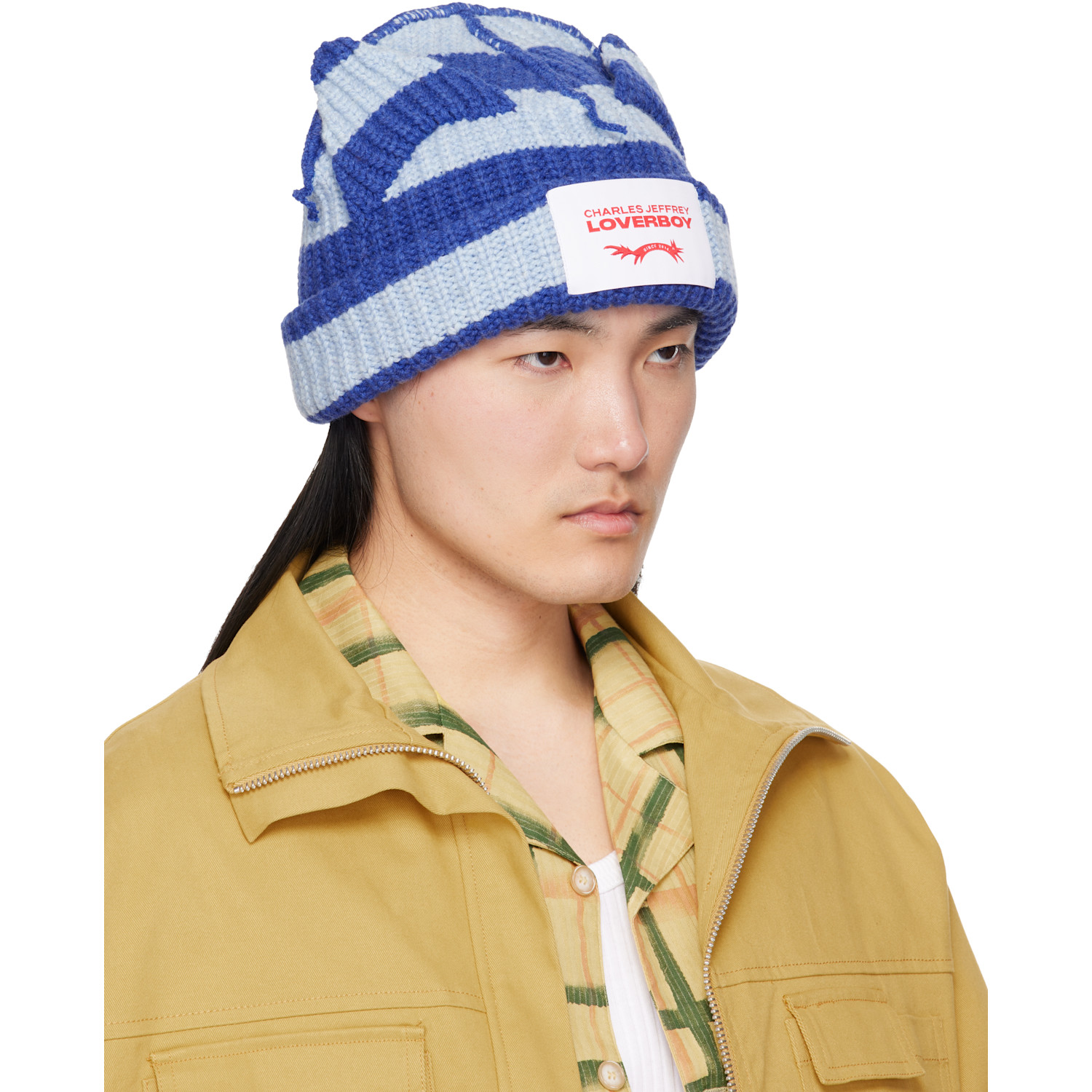  Charles Jeffrey Loverboy Blue Chunky Ears Beanie 