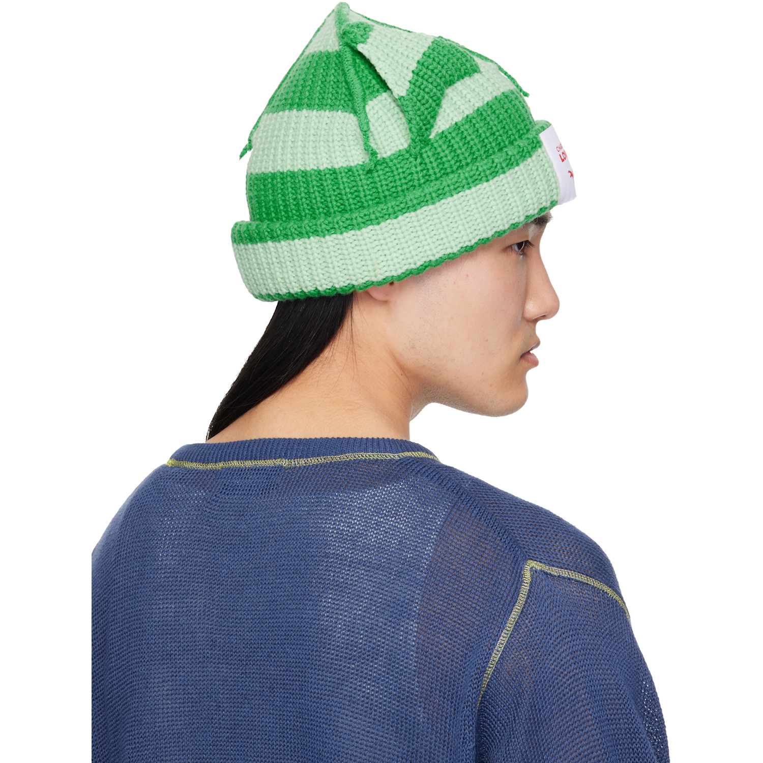  Charles Jeffrey Loverboy Green Chunky Ears Beanie 