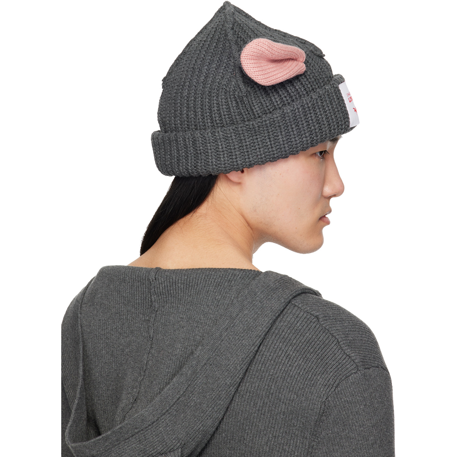  Charles Jeffrey Loverboy Gray Chunky Rat Beanie 