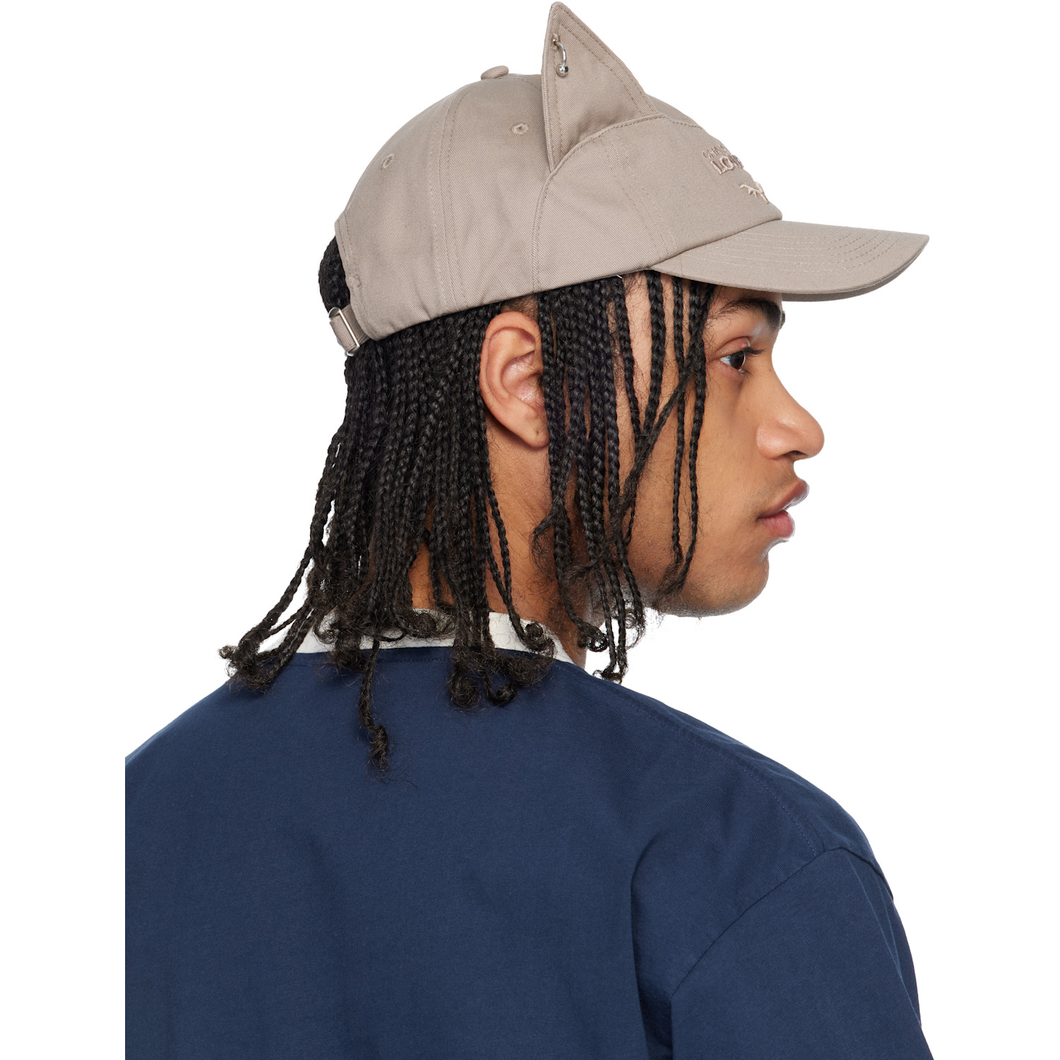  Charles Jeffrey Loverboy Taupe Pierced Ears Cap 