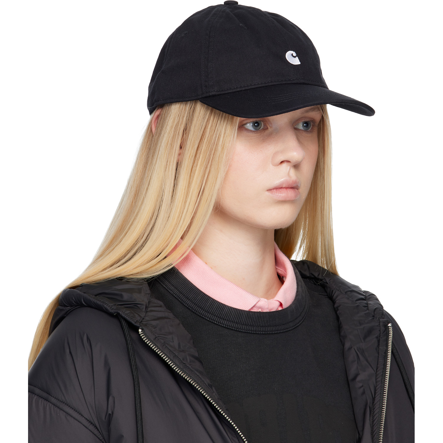  Carhartt Work In Progress Black Madison Logo Cap 