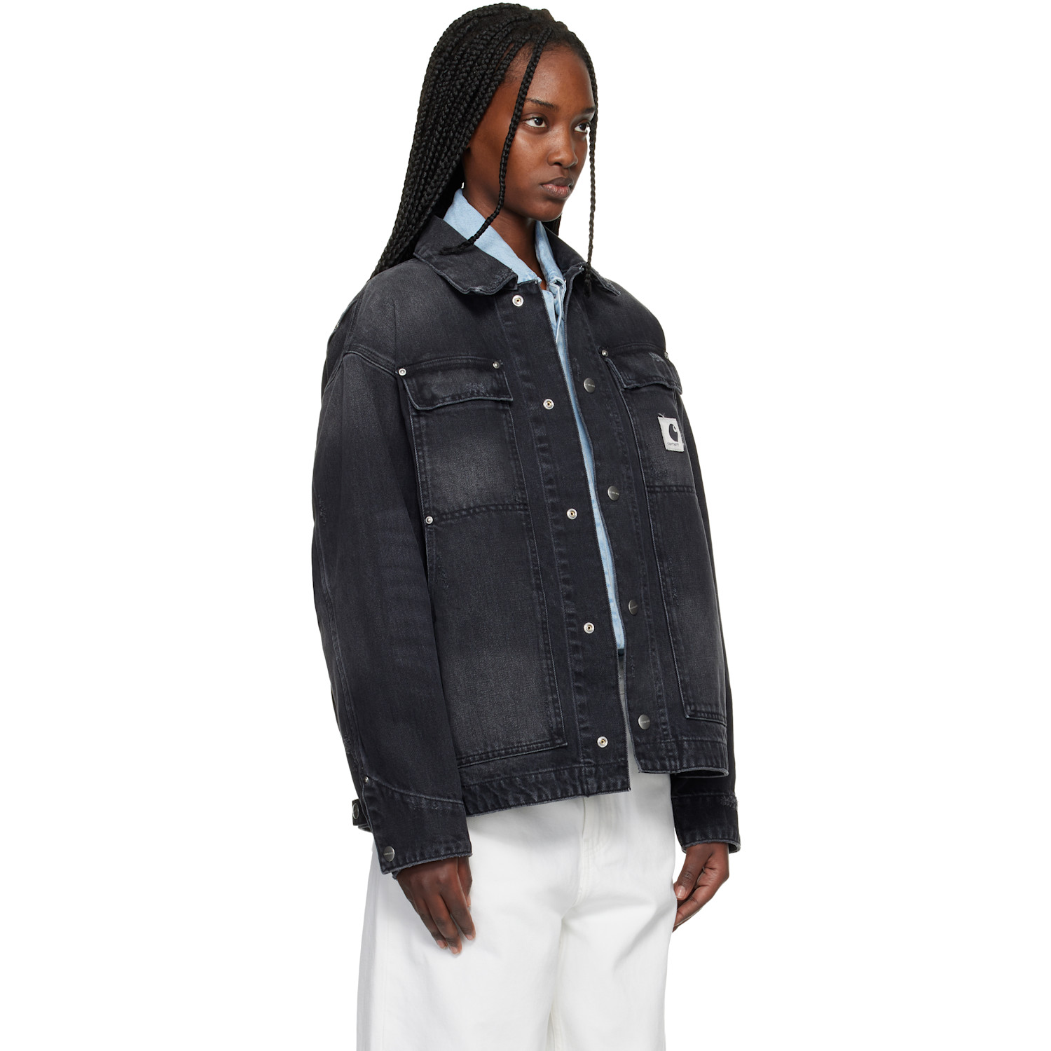  Carhartt Work In Progress Black Arctic Denim Jacket 