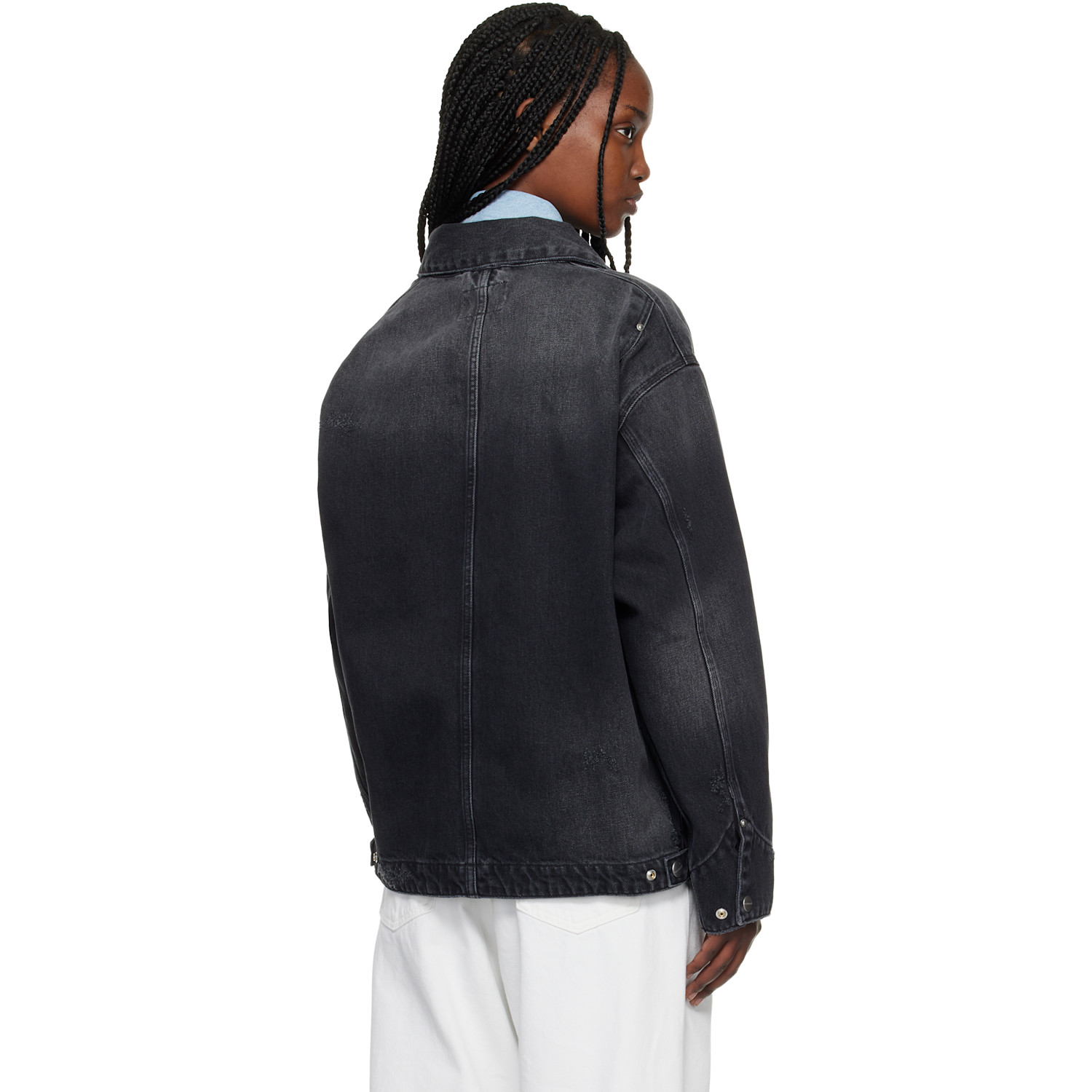  Carhartt Work In Progress Black Arctic Denim Jacket 