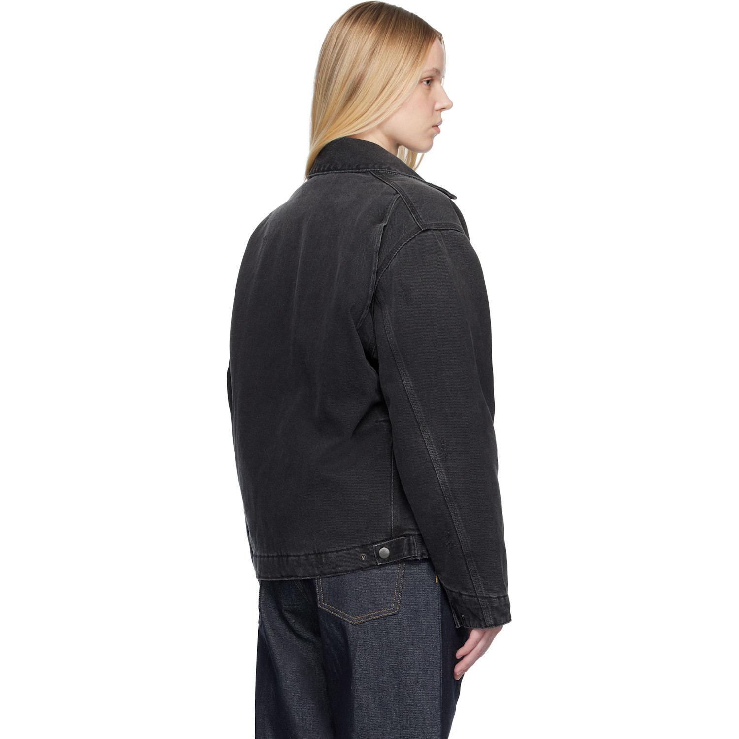  Carhartt Work In Progress Black Og Detroit Denim Jacket 