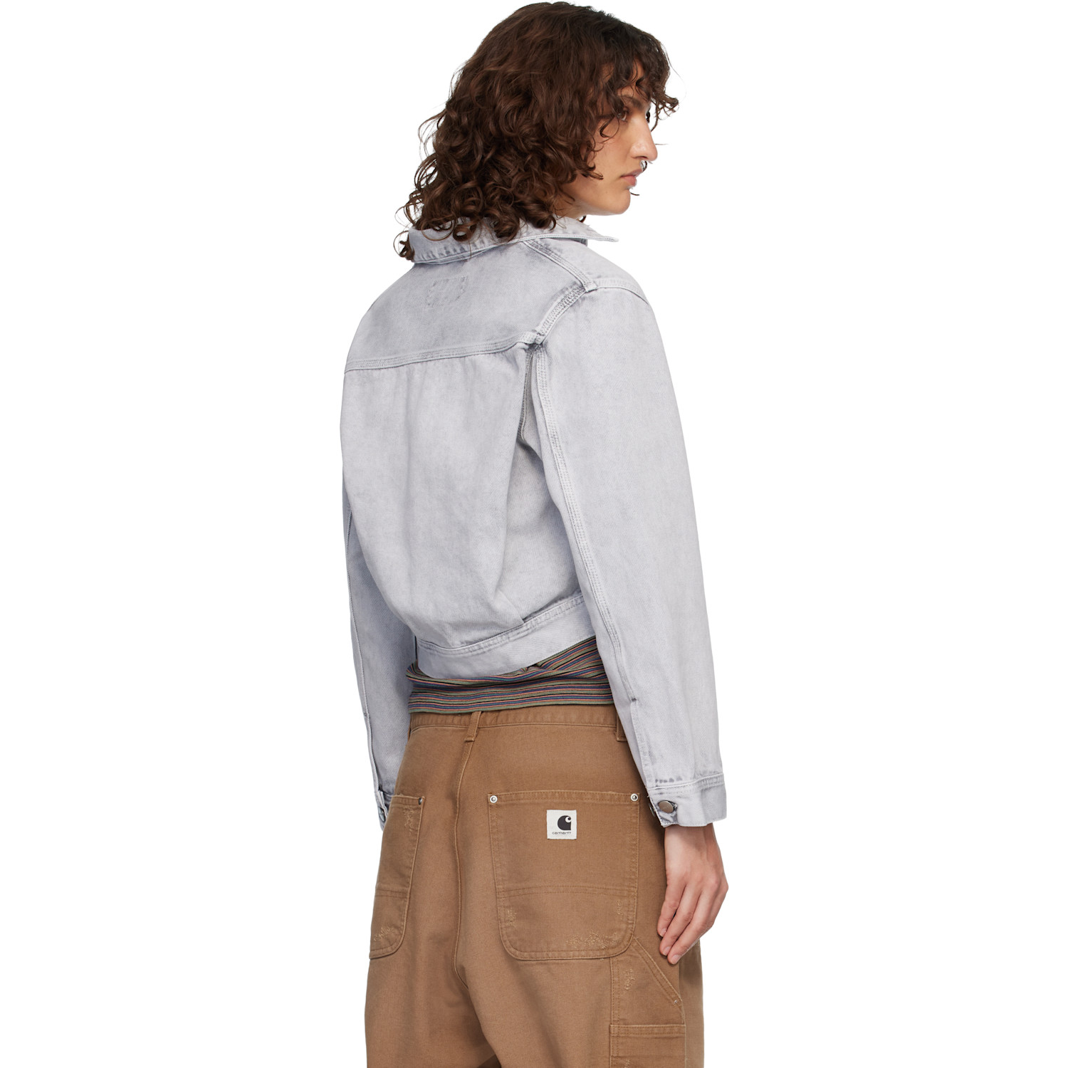  Carhartt Work In Progress Gray Arca Denim Jacket 