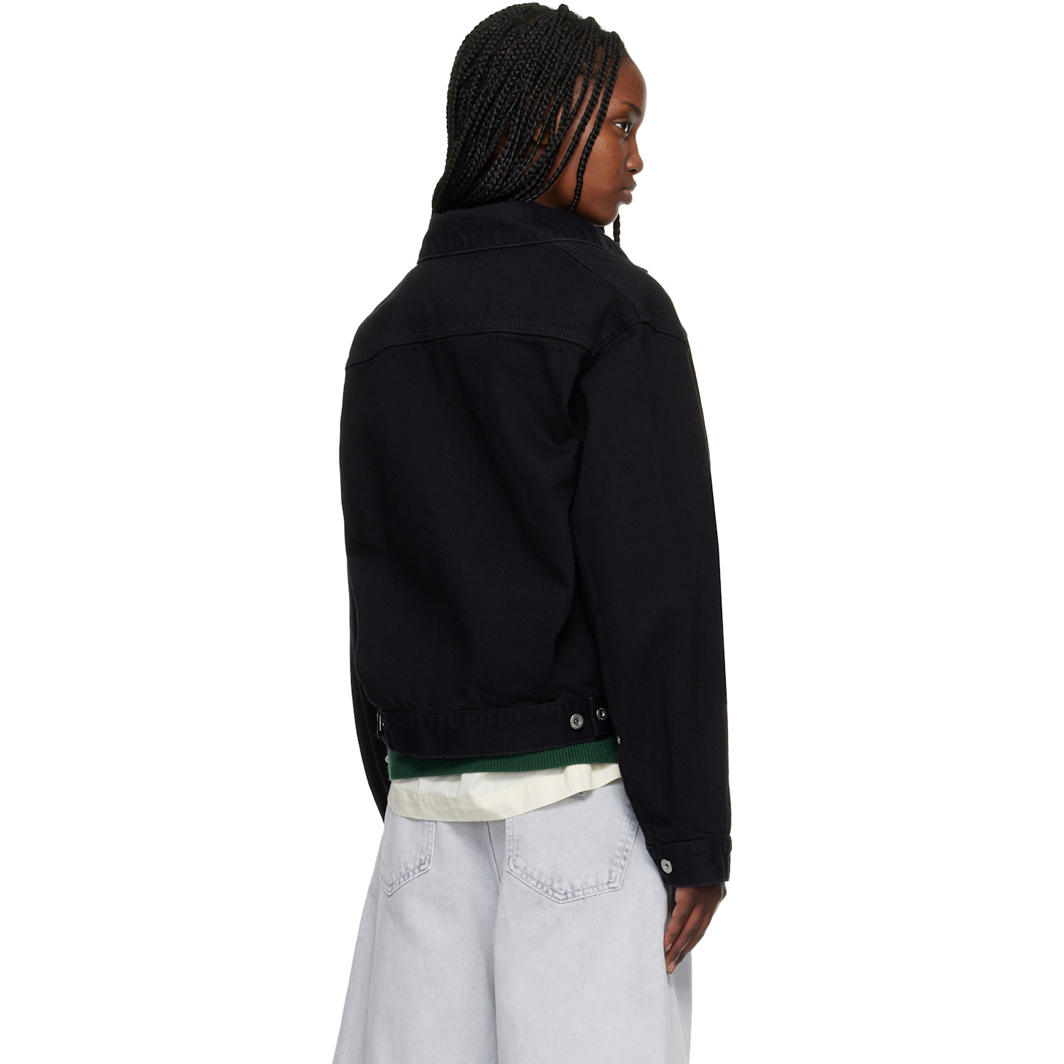  Carhartt Work In Progress Black Belmar Denim Jacket 