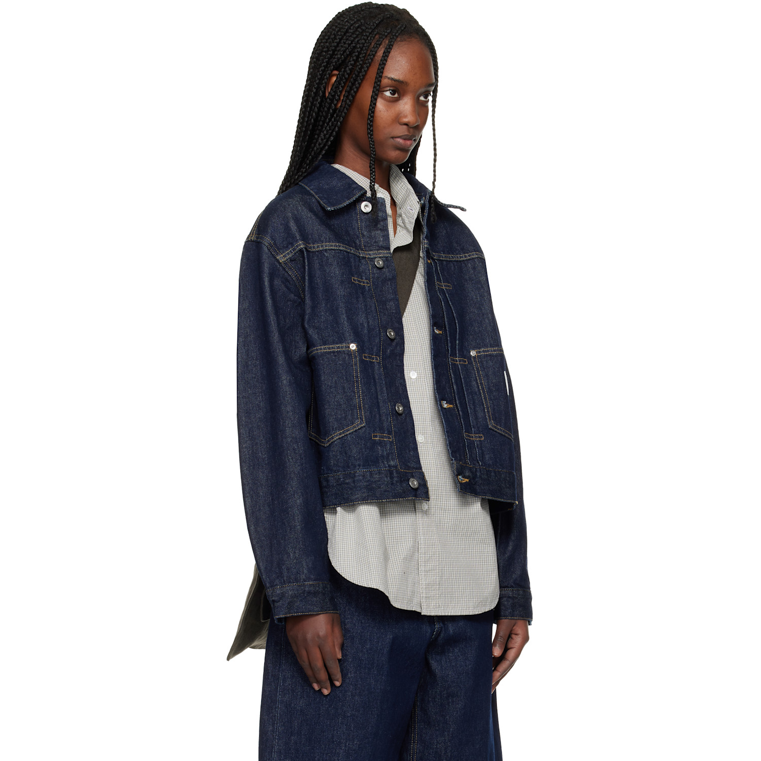  Carhartt Work In Progress Navy Belmar Denim Jacket 