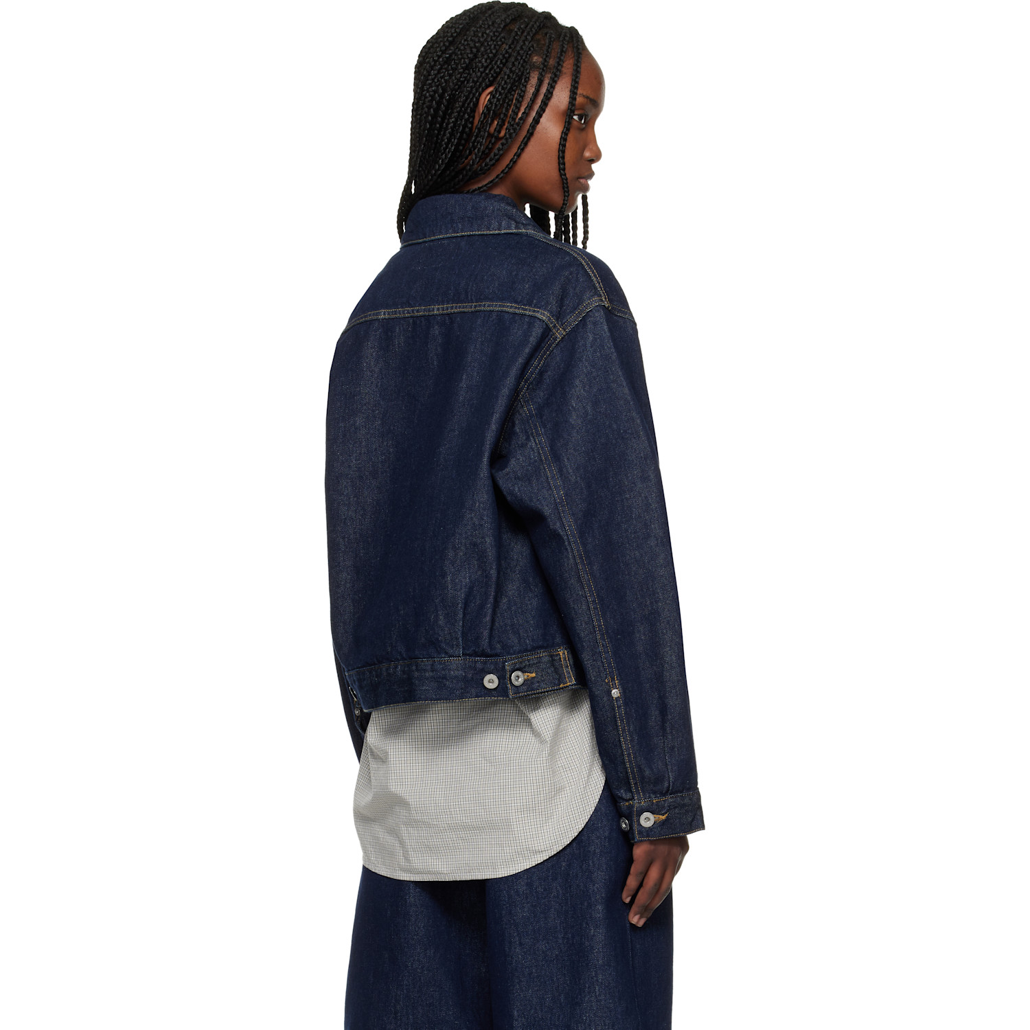  Carhartt Work In Progress Navy Belmar Denim Jacket 