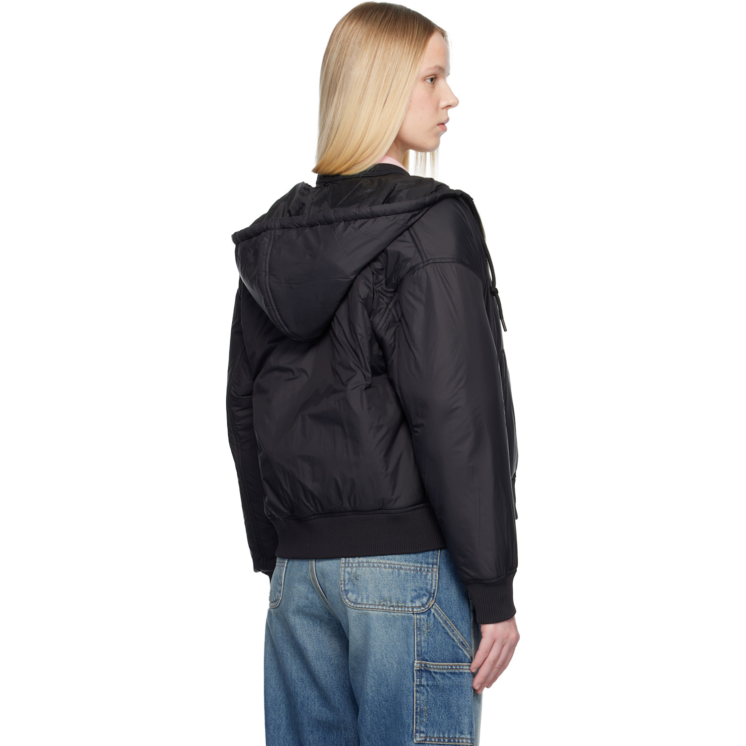  Carhartt Work In Progress Black Hooded Gadd Jacket 