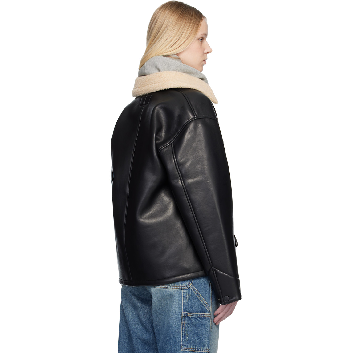  Carhartt Work In Progress Black Shepton Og Michigan Faux-leather Jacket 