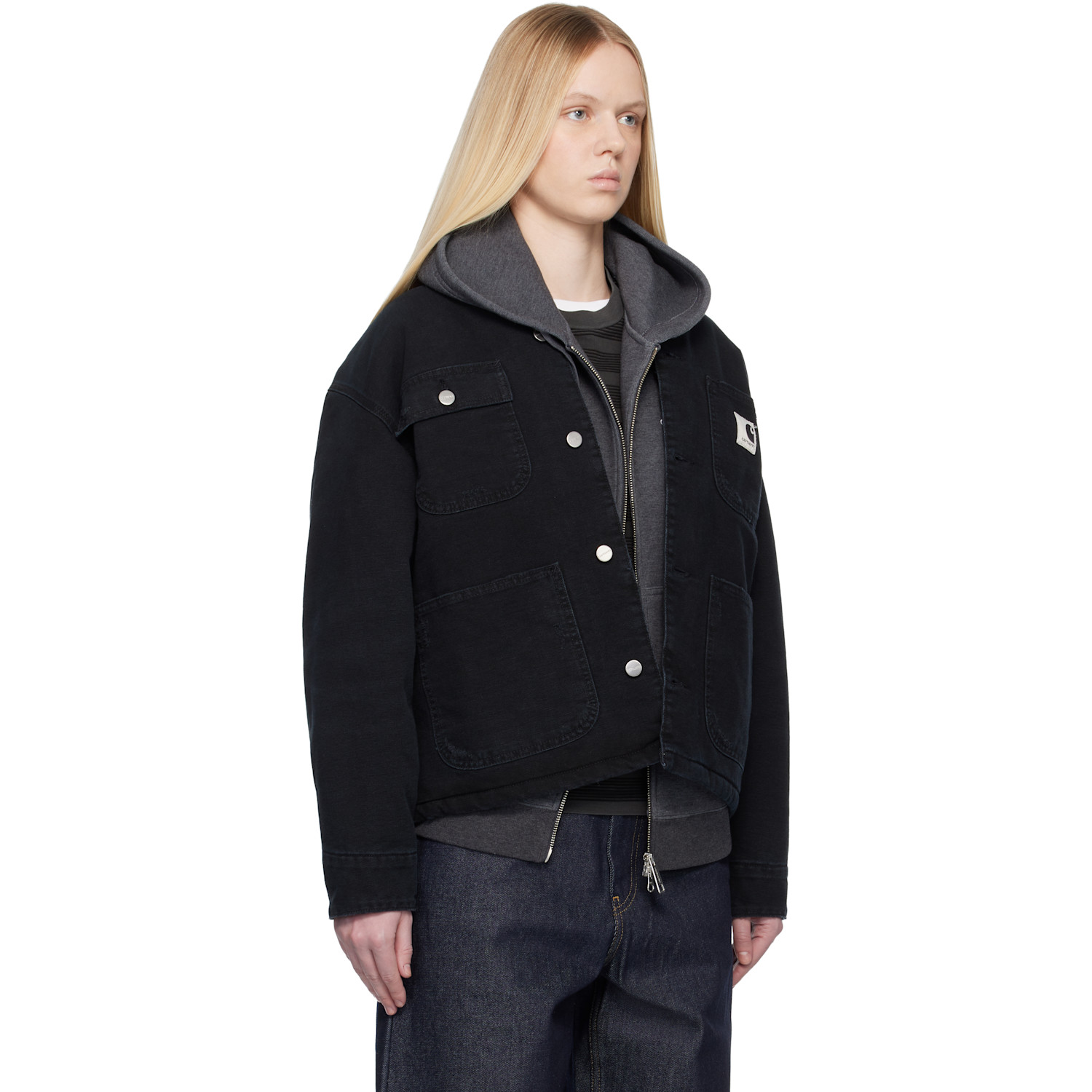  Carhartt Work In Progress Black Og Michigan Chore Jacket 