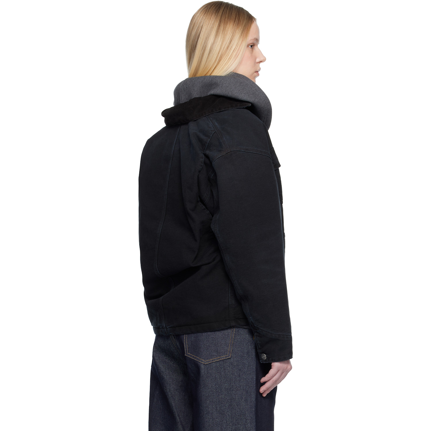  Carhartt Work In Progress Black Og Michigan Chore Jacket 