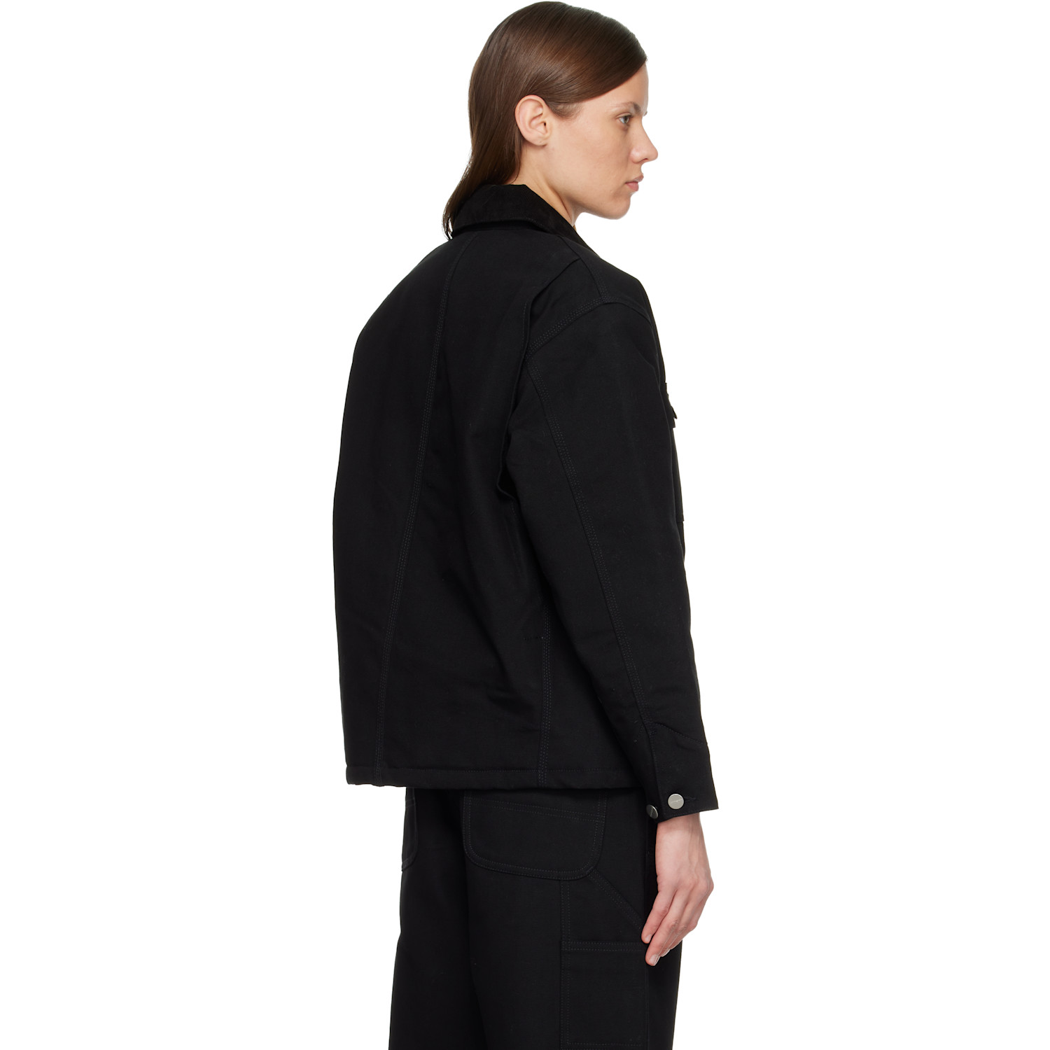  Carhartt Work In Progress Black Og Michigan Chore Jacket 