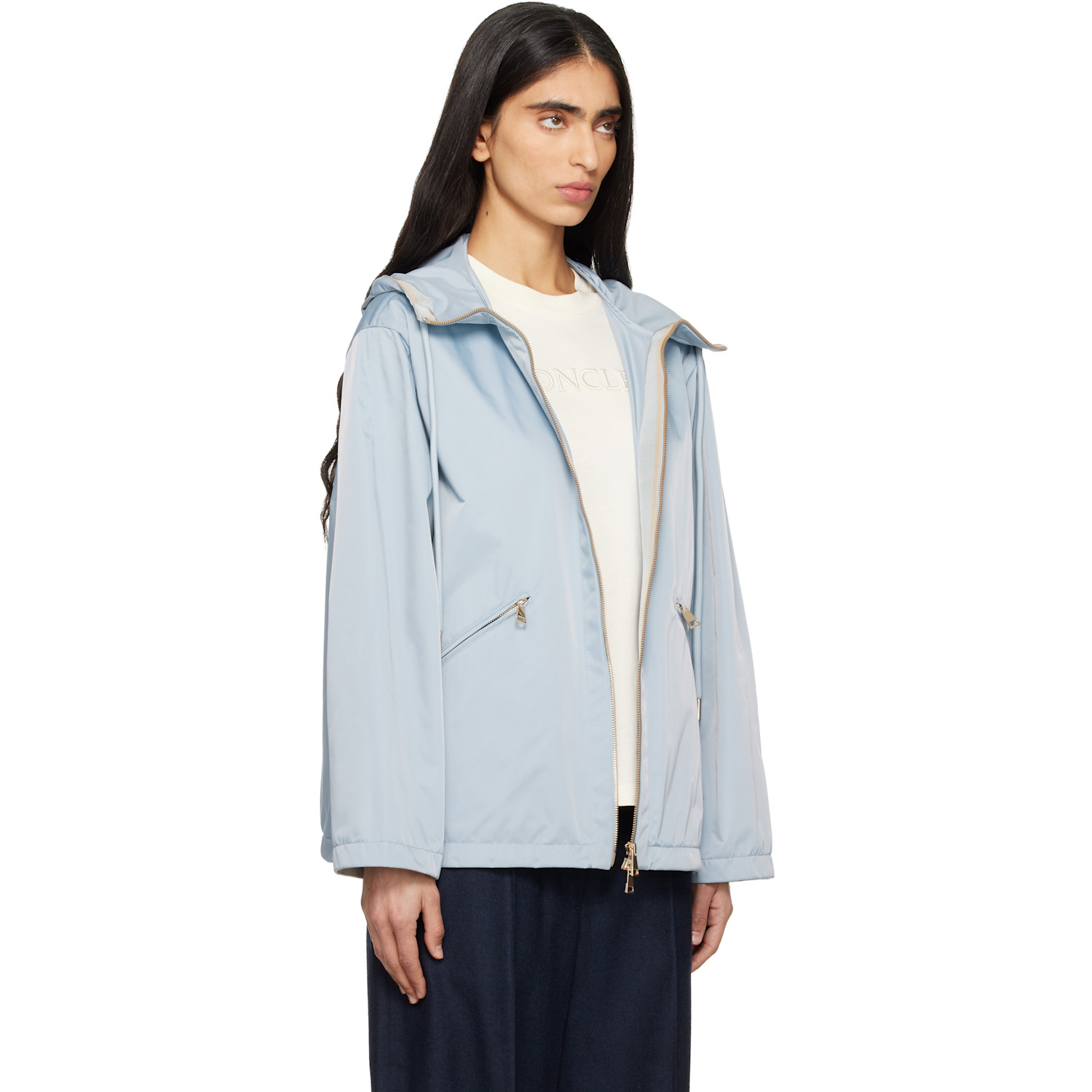  Moncler Blue Cassiopea Hooded Jacket 