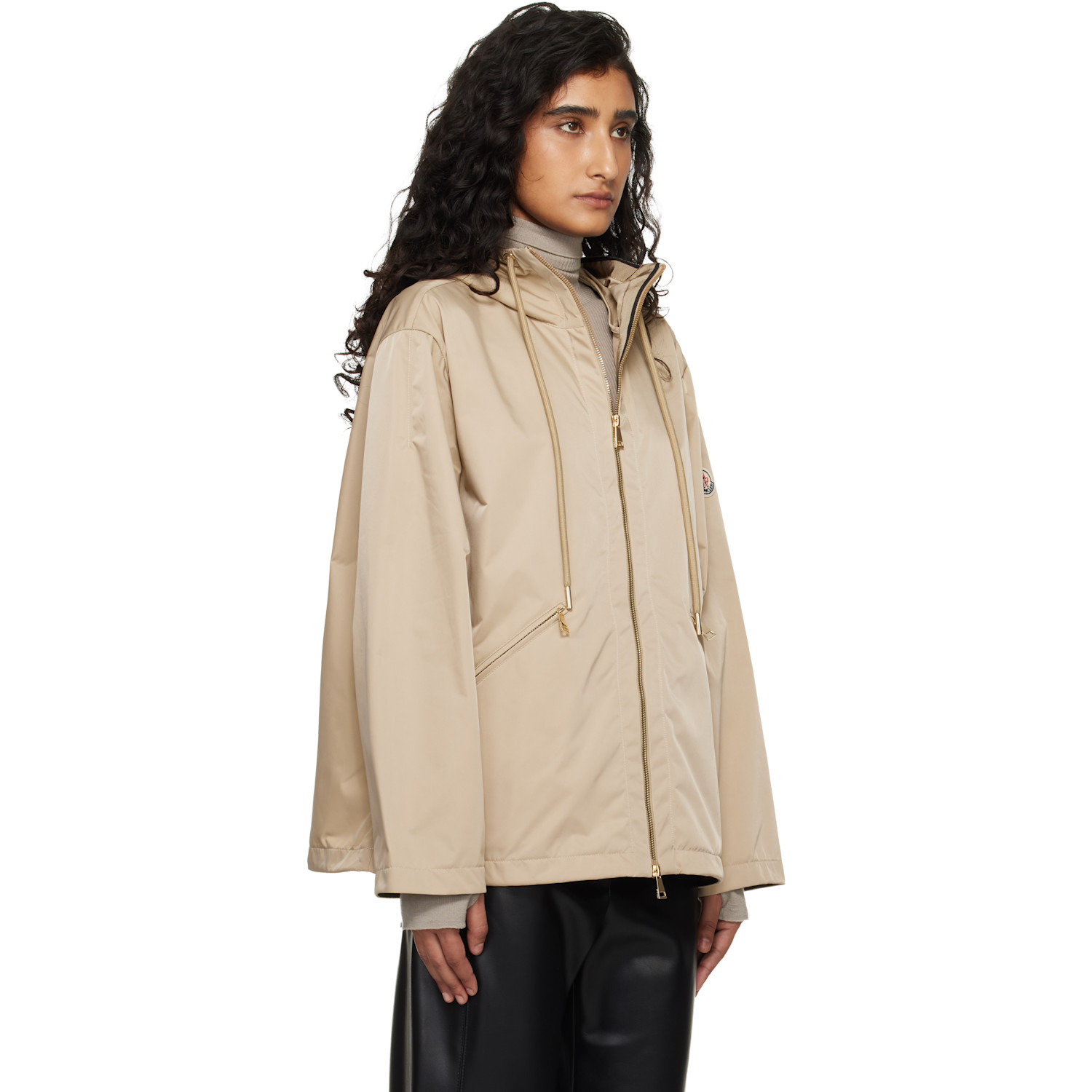  Moncler Beige Cassiopea Hooded Jacket 