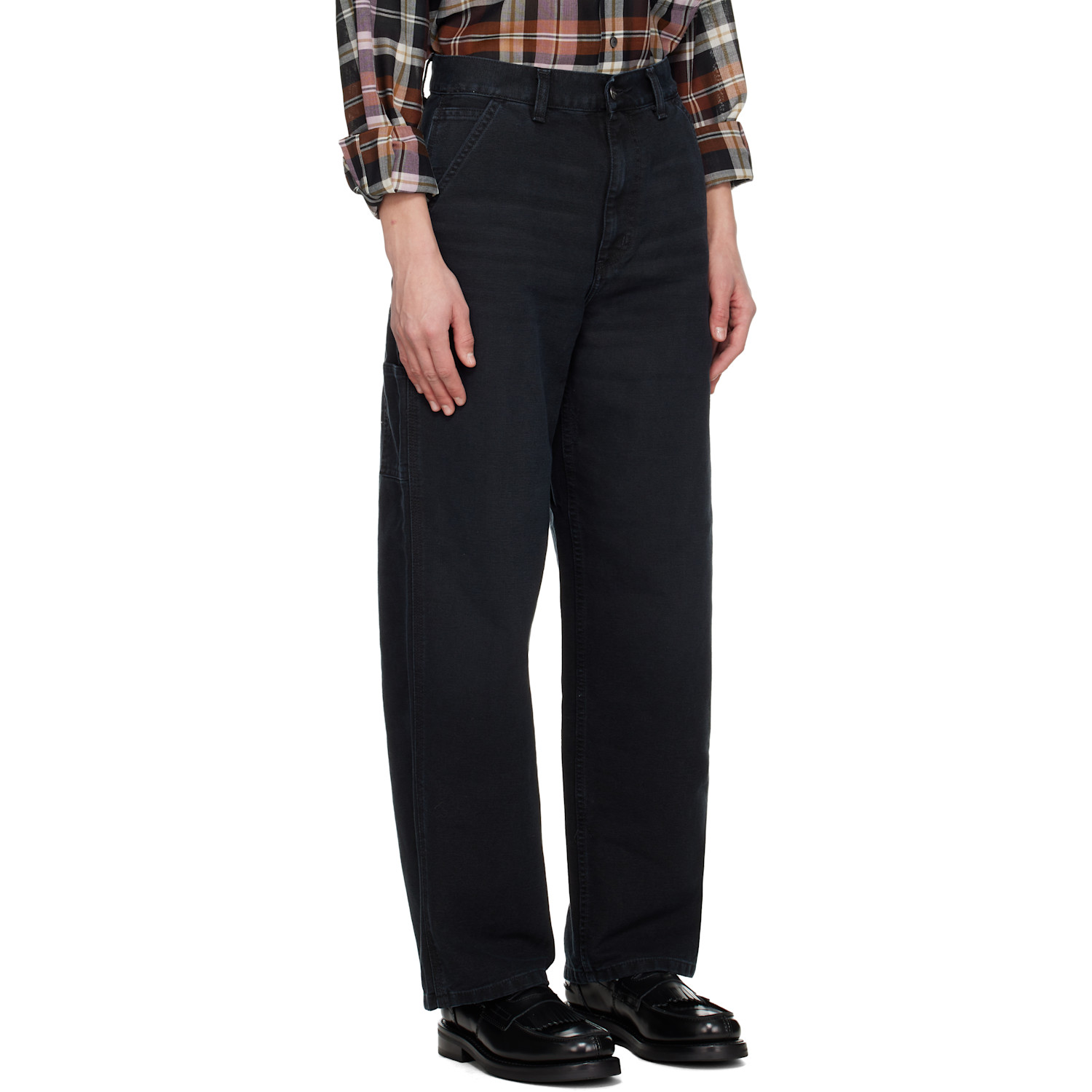  Carhartt Work In Progress Black Brandon Single Knee Jeans 