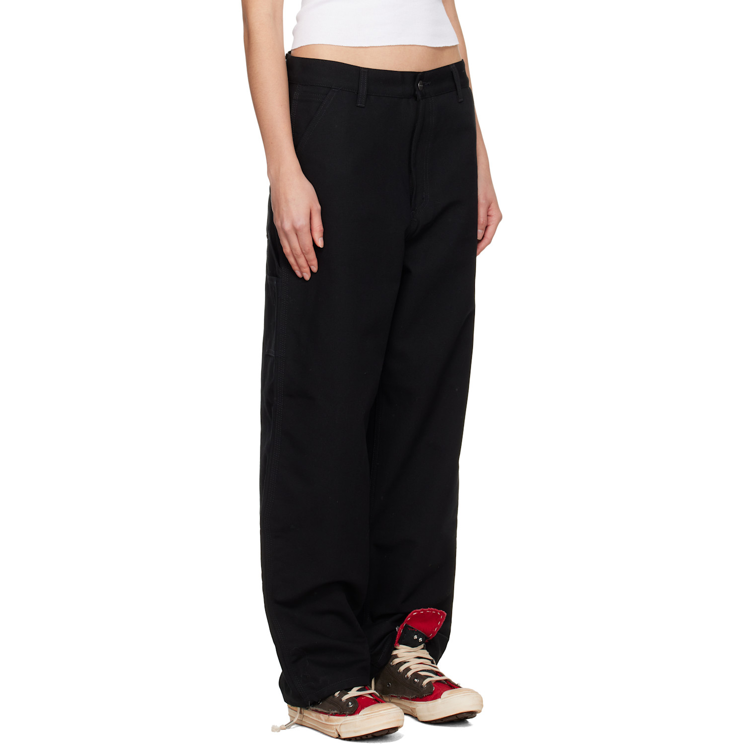  Carhartt Work In Progress Black Brandon Single Knee Trousers 