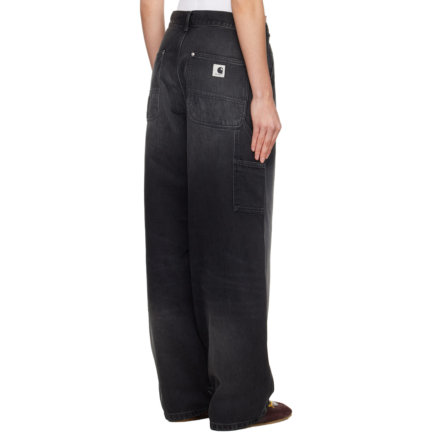  Carhartt Work In Progress Black Brandon Double Knee Jeans 