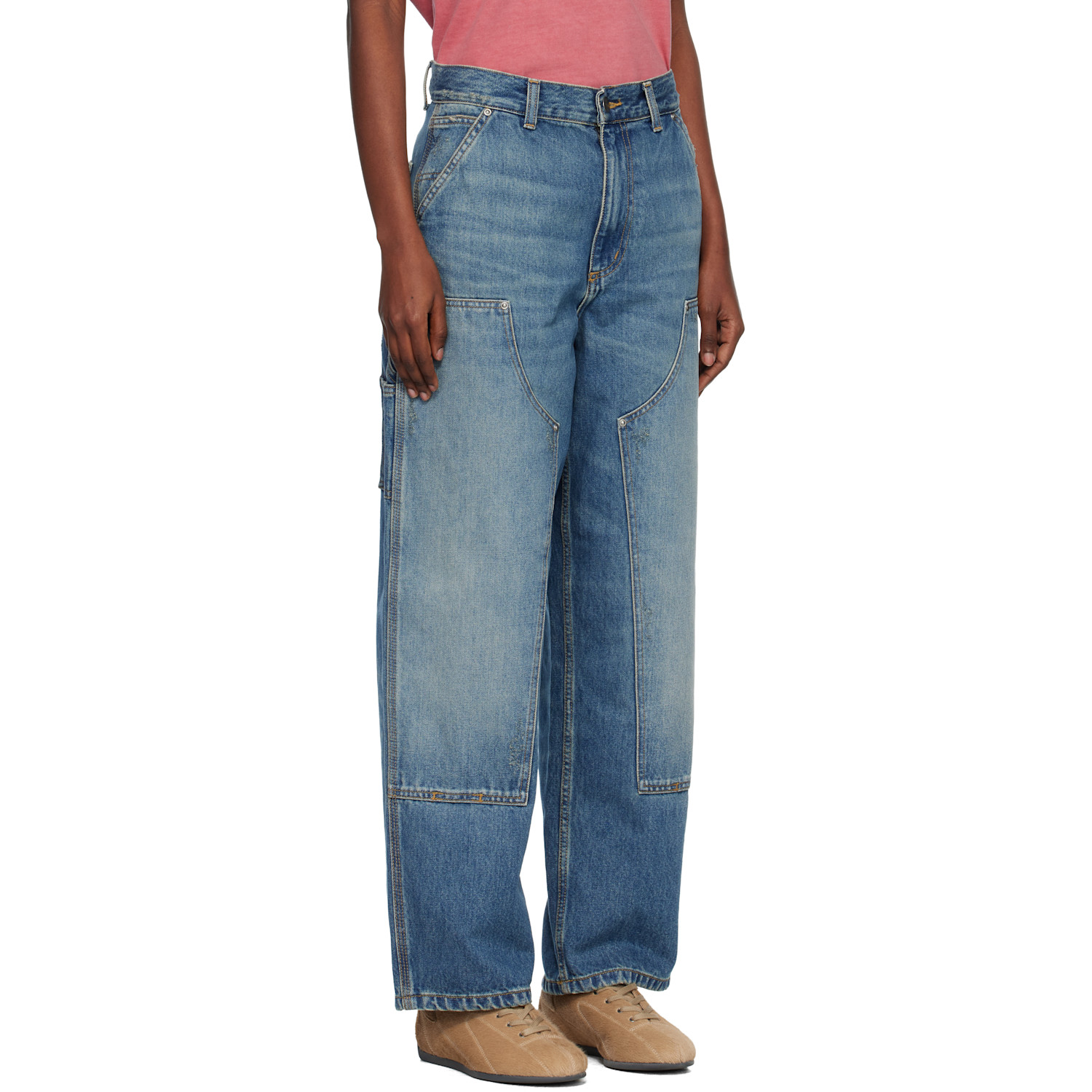  Carhartt Work In Progress Blue Brandon Double Knee Jeans 