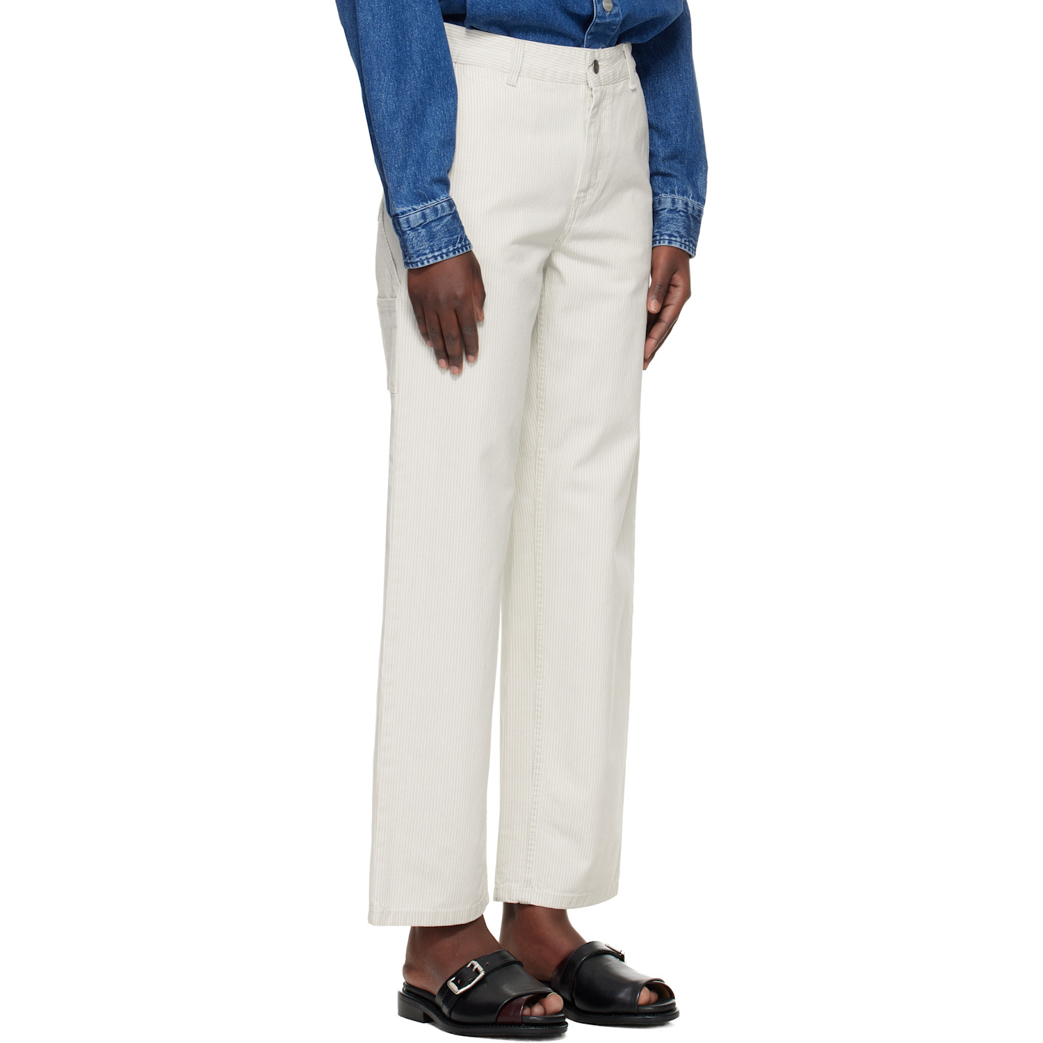  Carhartt Work In Progress Off-white Mercer Stripe Jeans 
