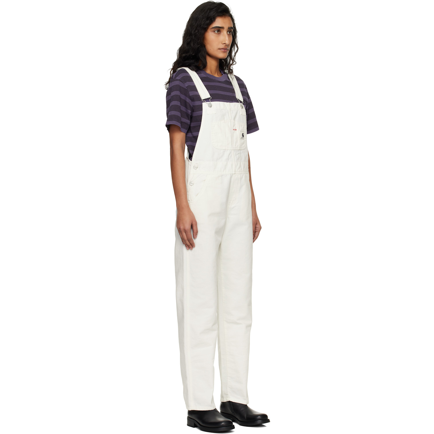  Carhartt Work In Progress White Bib Straight Overalls 