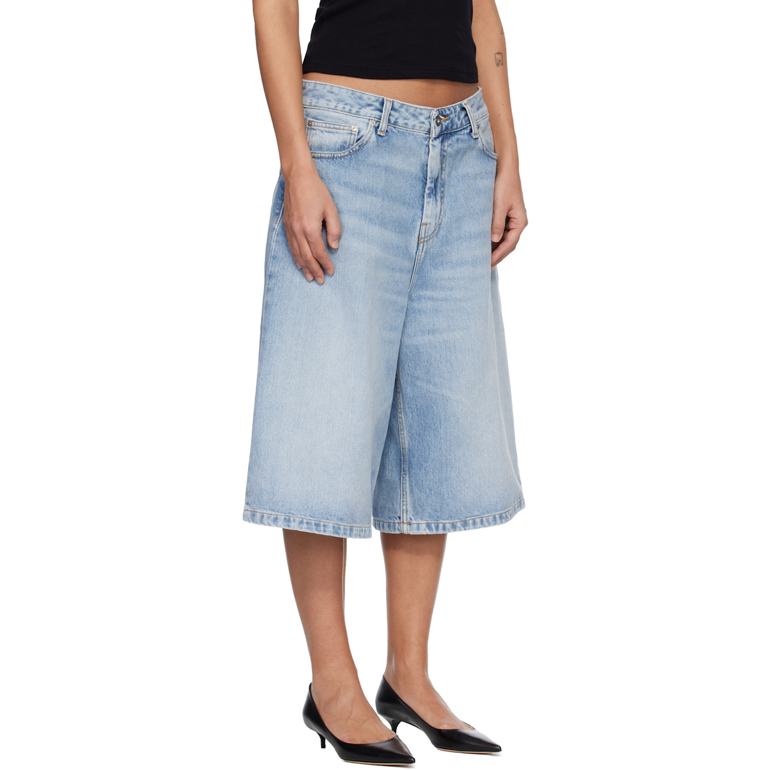  Carhartt Work In Progress Blue Belmont Denim Shorts 
