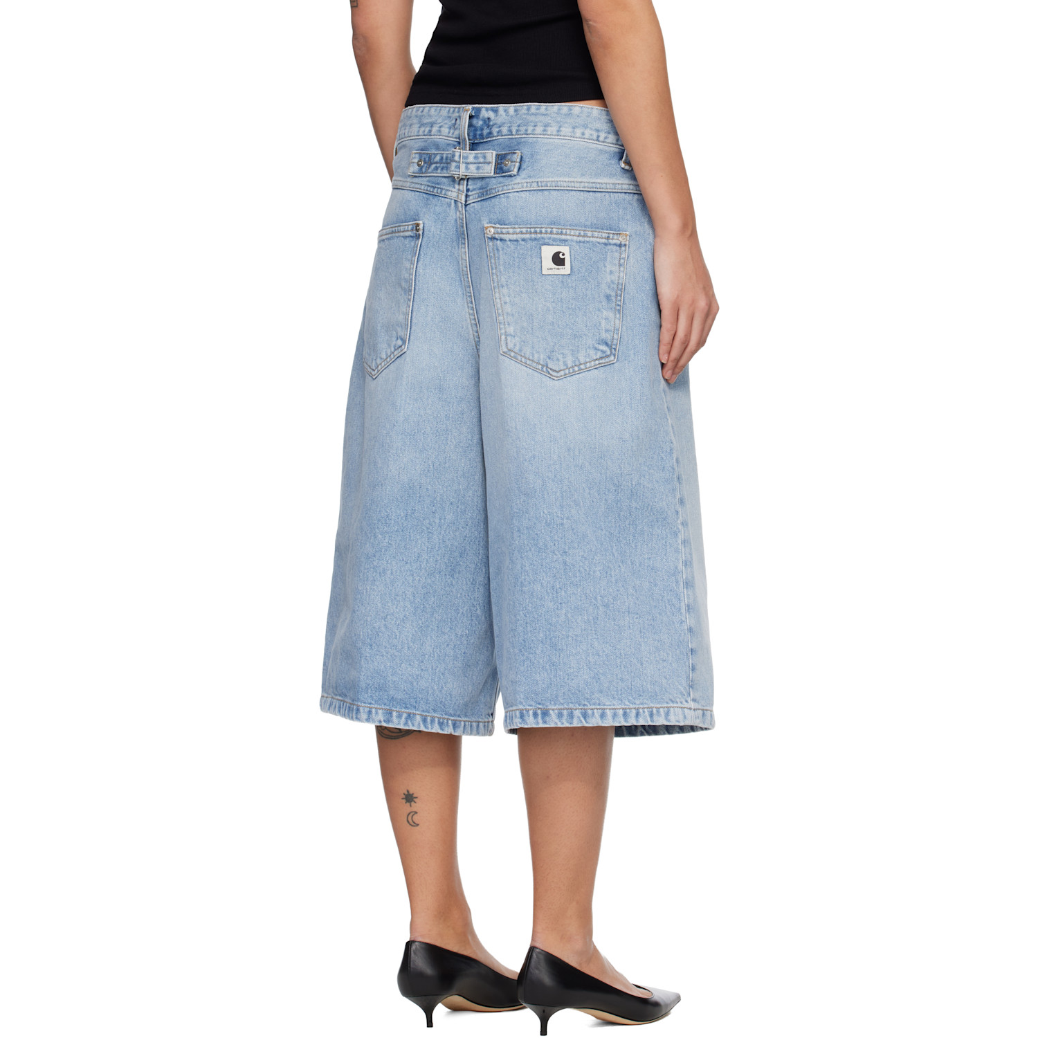  Carhartt Work In Progress Blue Belmont Denim Shorts 