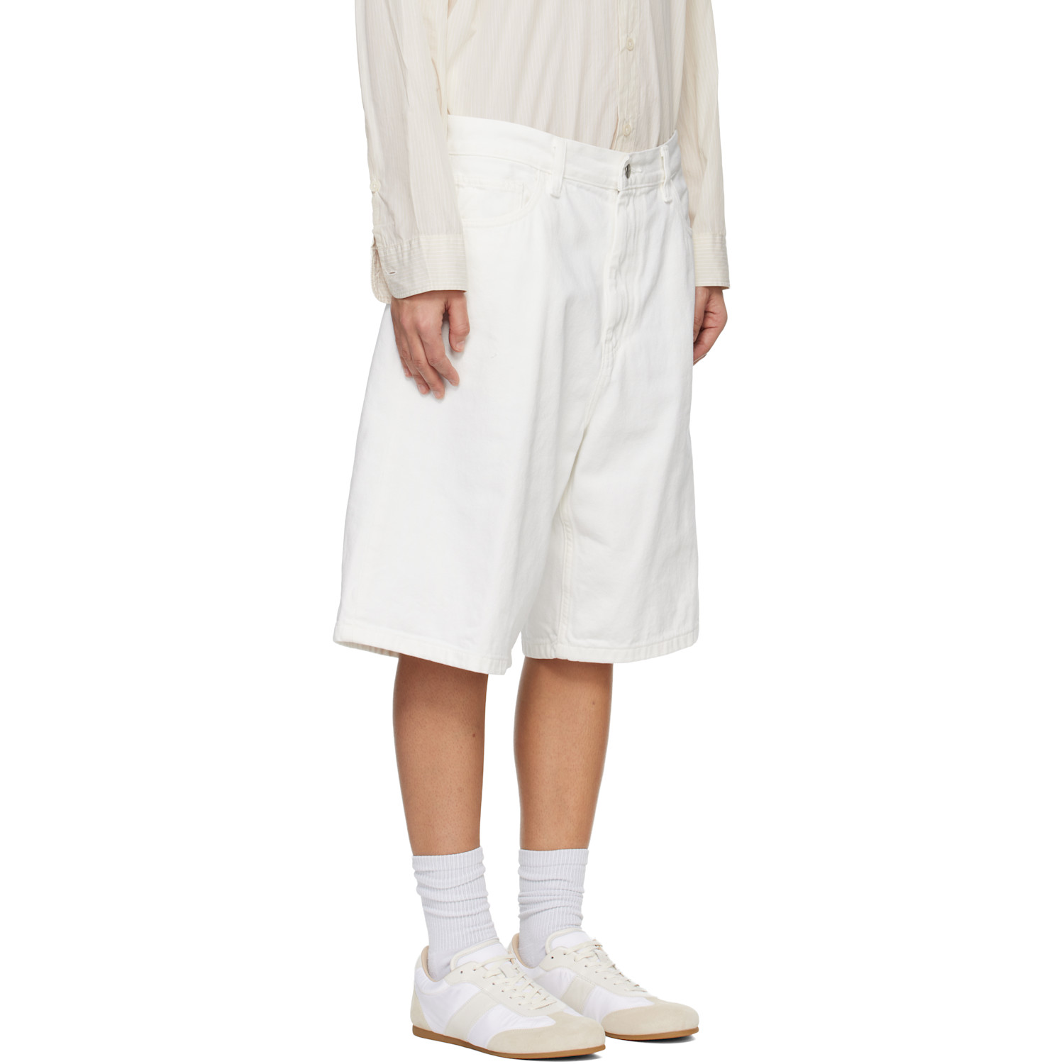 Carhartt Work In Progress White Brandon Denim Shorts 