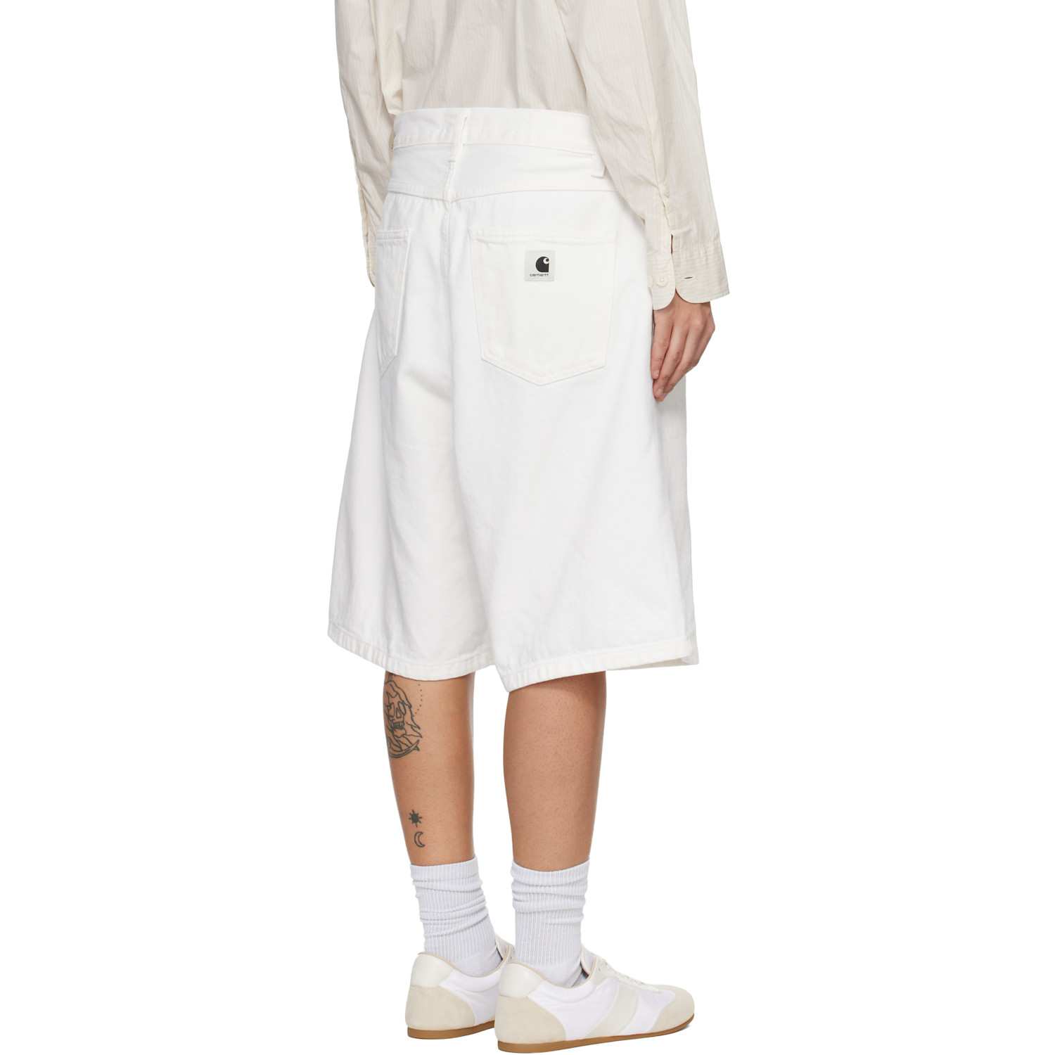 Carhartt Work In Progress White Brandon Denim Shorts 