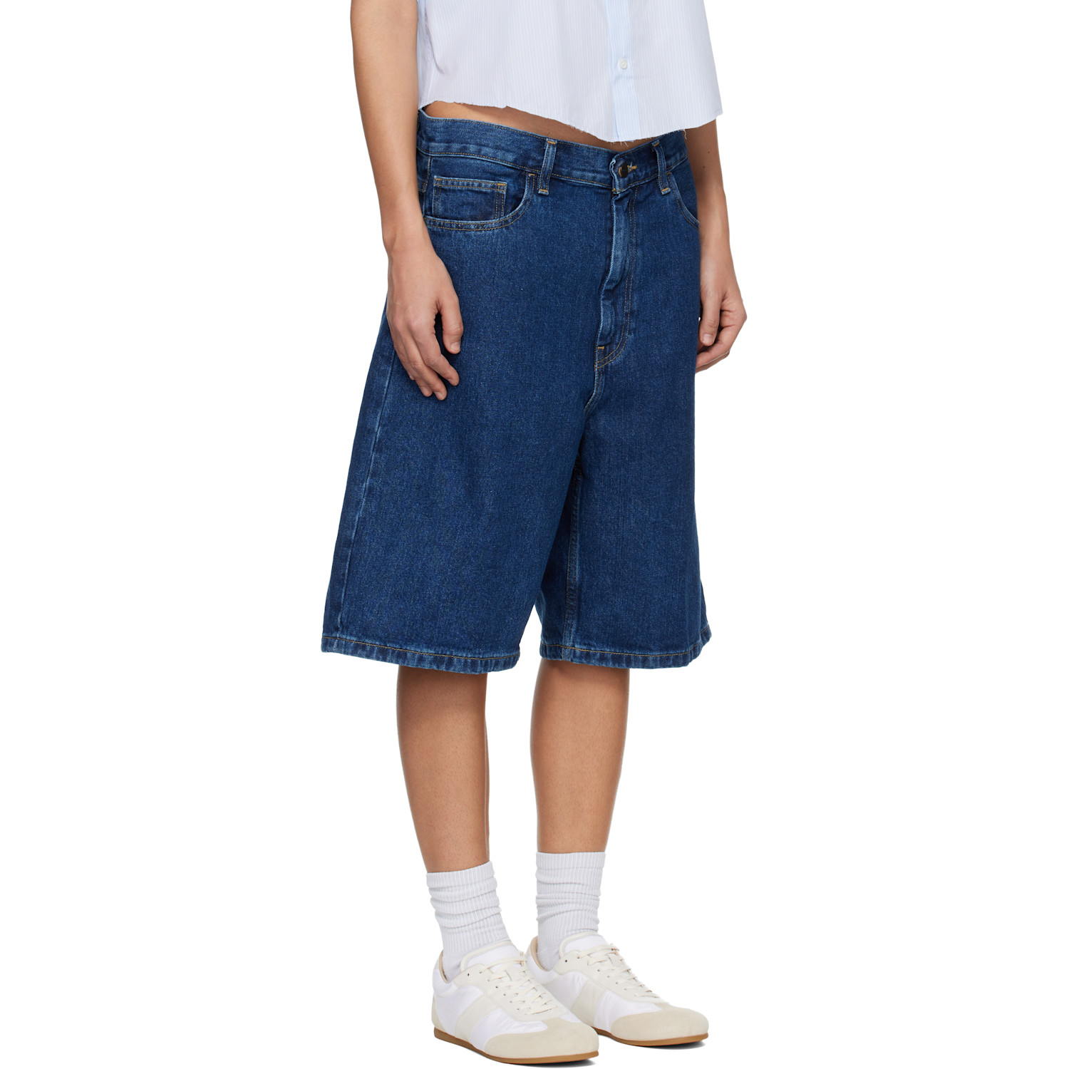  Carhartt Work In Progress Blue Brandon Denim Shorts 