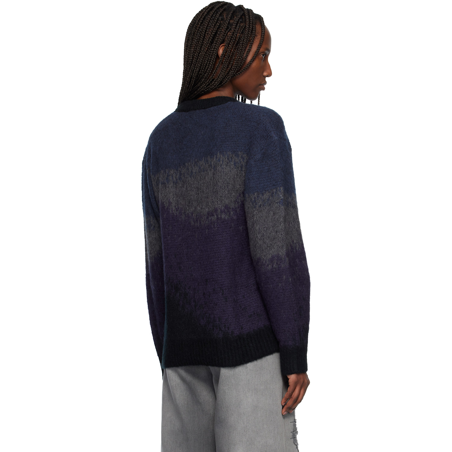  Carhartt Work In Progress Navy & Purple Tinley Cardigan 