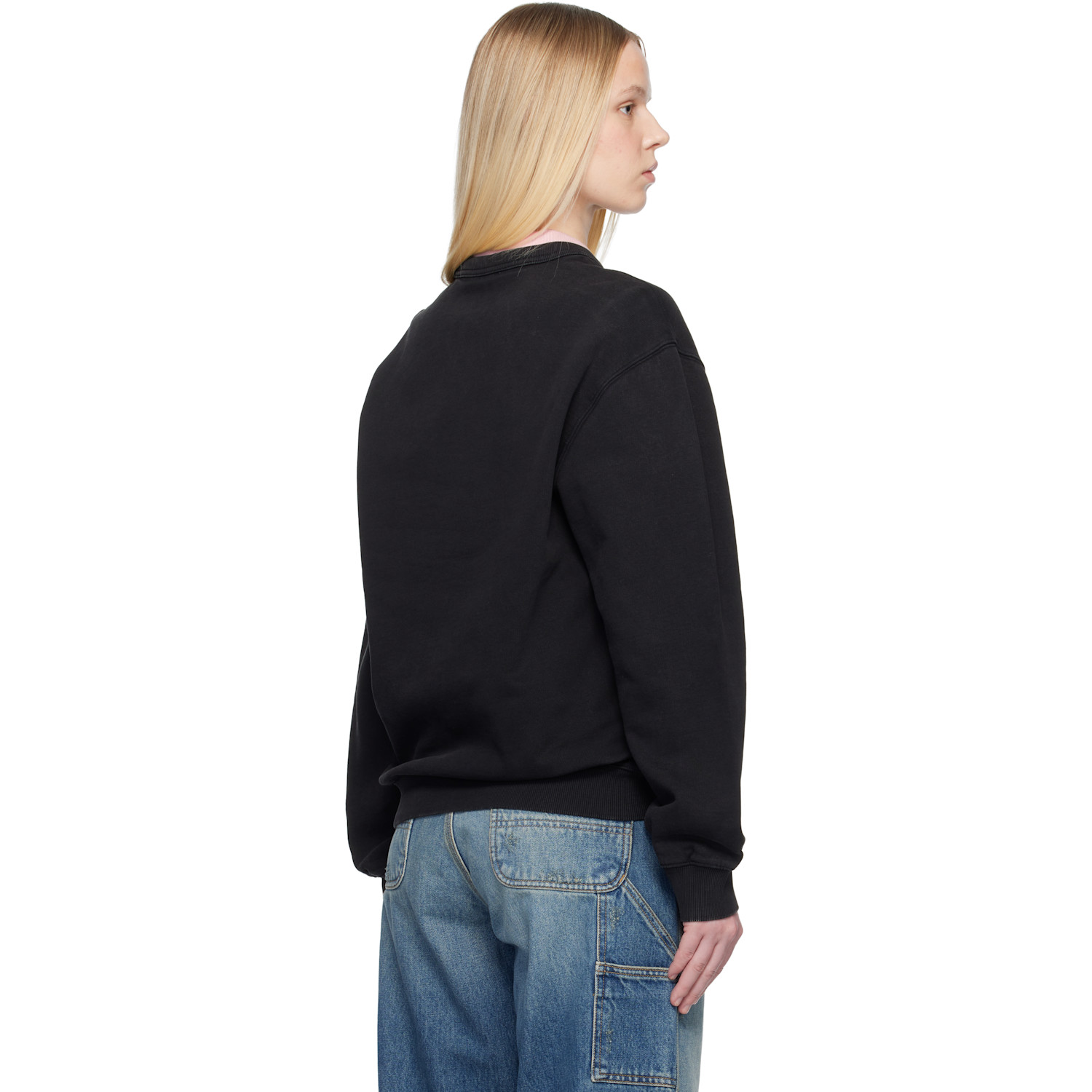  Carhartt Work In Progress Black Faded Pond Corps Sweatshirt 