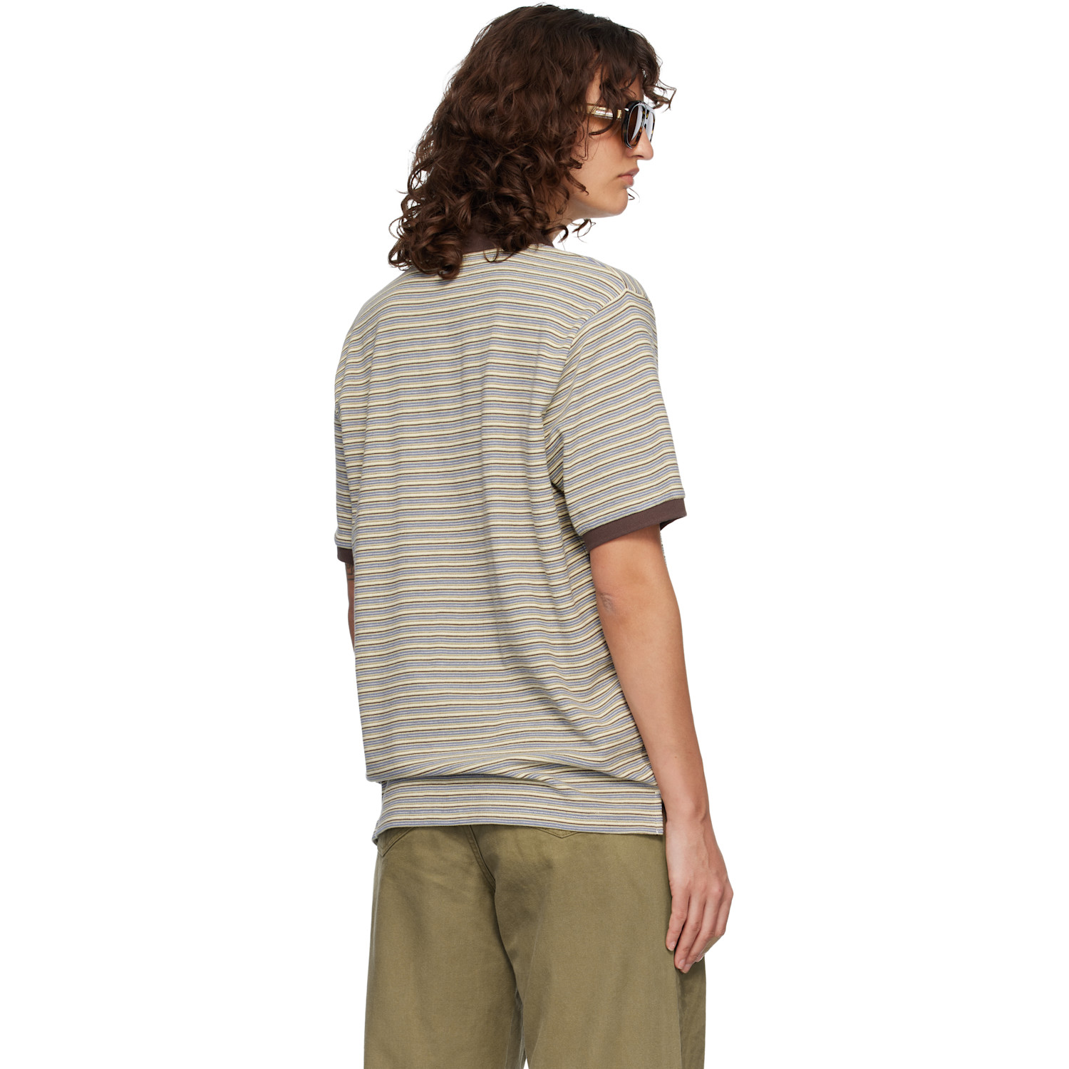  Carhartt Work In Progress Multicolor Short Sleeve Dion Stripe Polo 