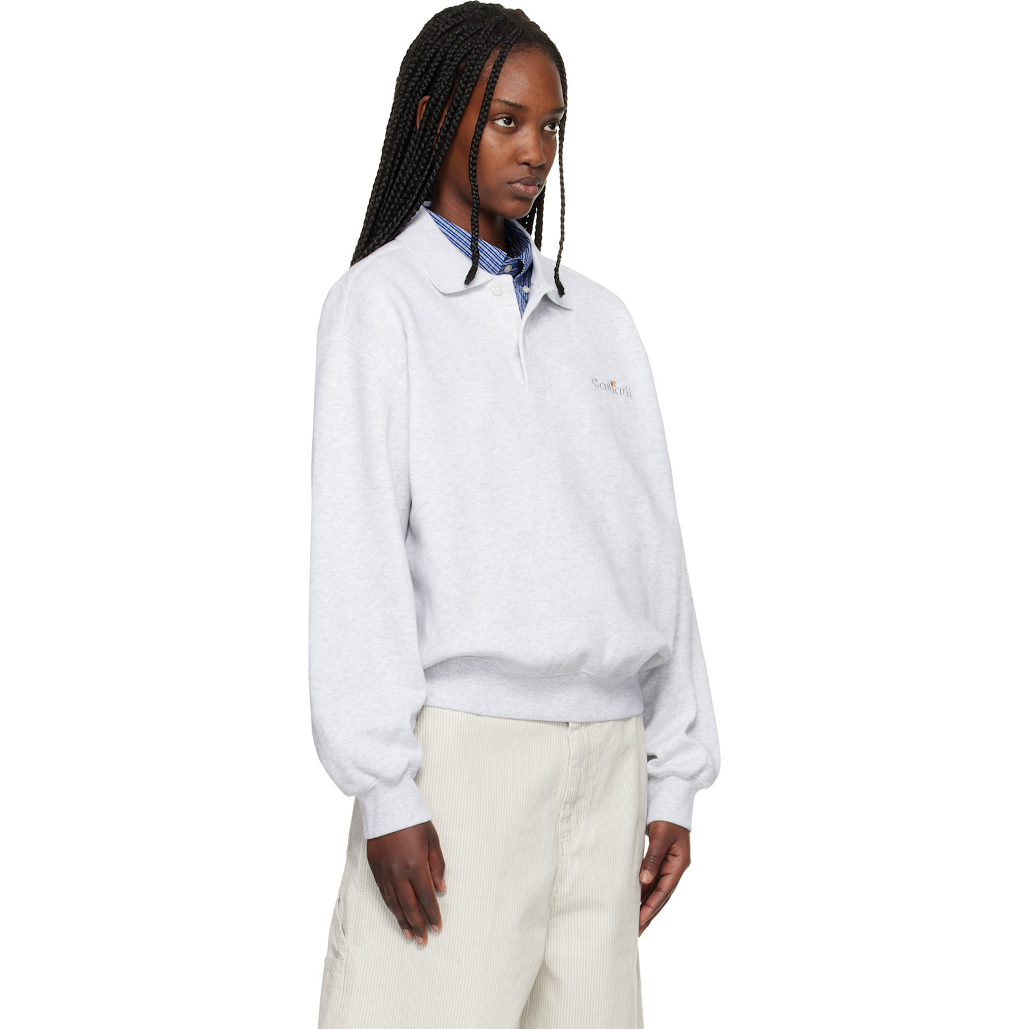  Carhartt Work In Progress Gray Wip Label Polo 
