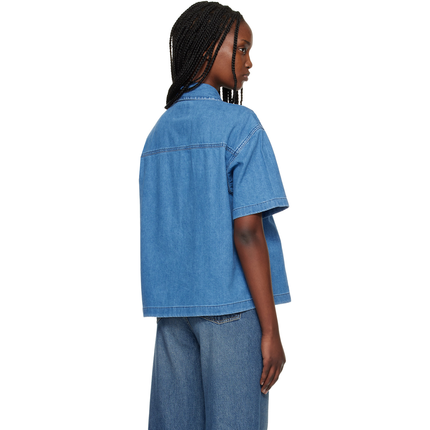  Carhartt Work In Progress Blue Lovilia Denim Shirt 