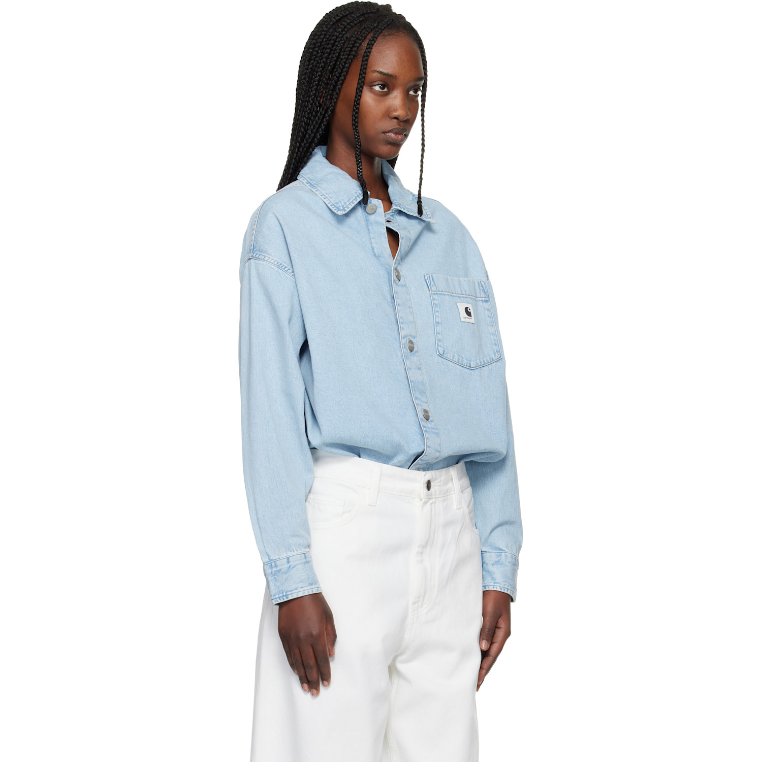  Carhartt Work In Progress Blue Alta Denim Shirt 