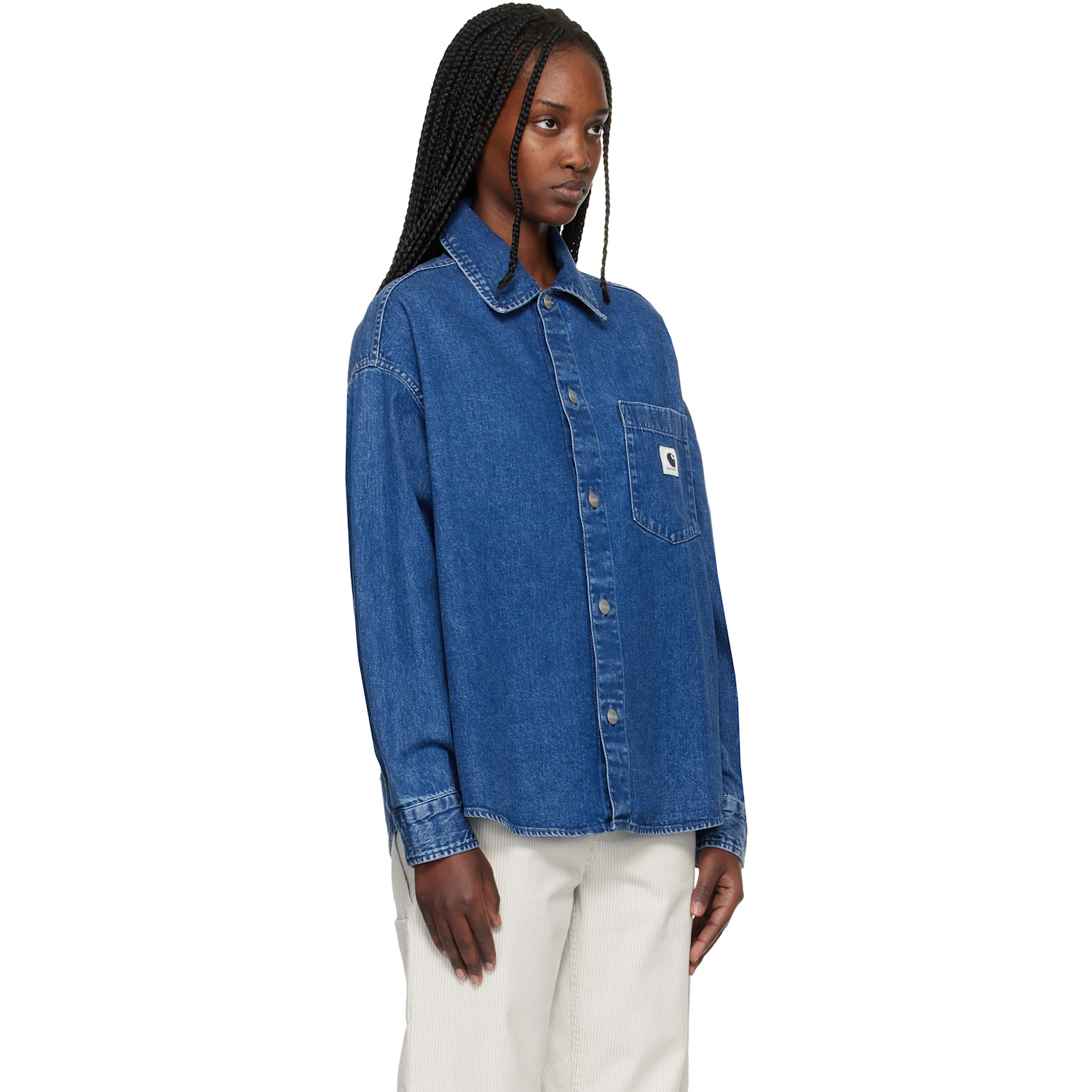  Carhartt Work In Progress Blue Alta Denim Shirt 