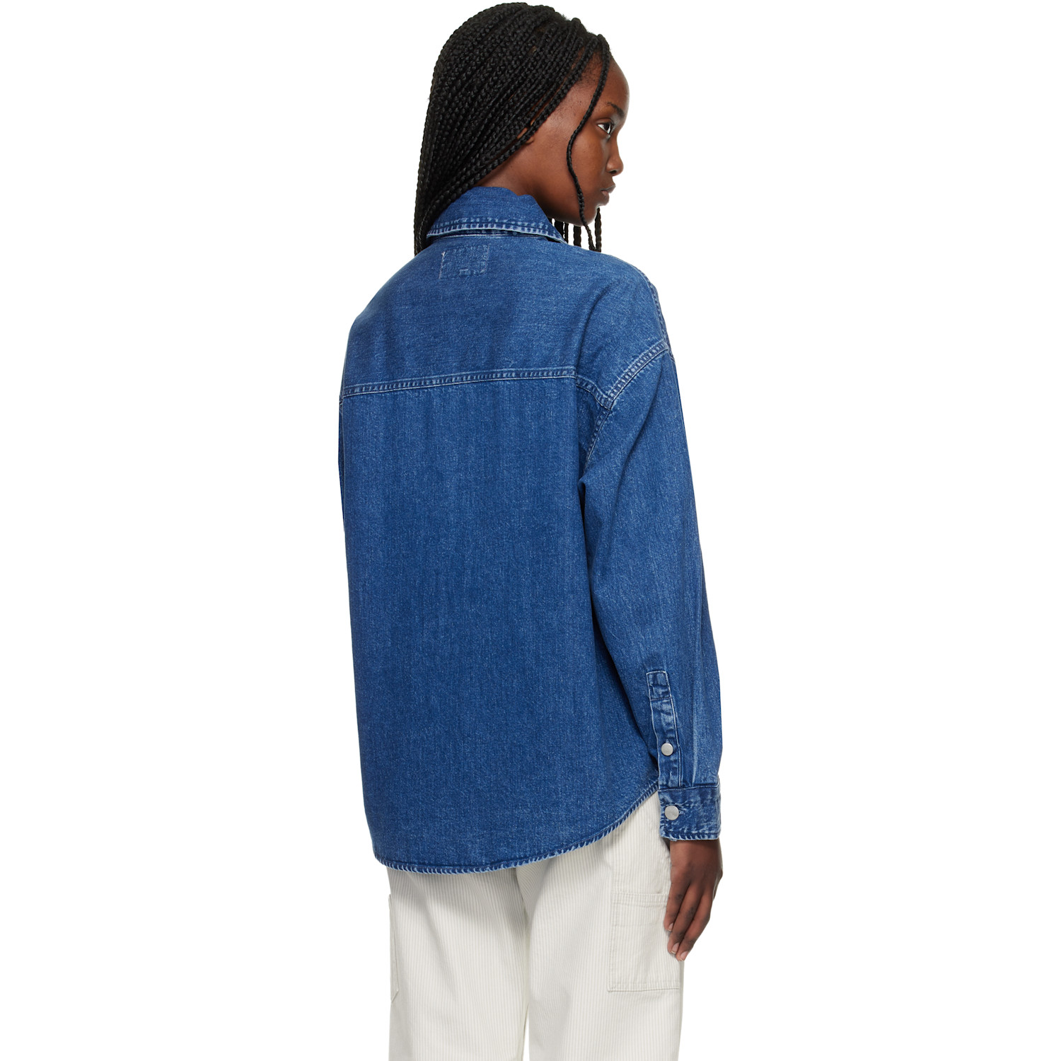  Carhartt Work In Progress Blue Alta Denim Shirt 