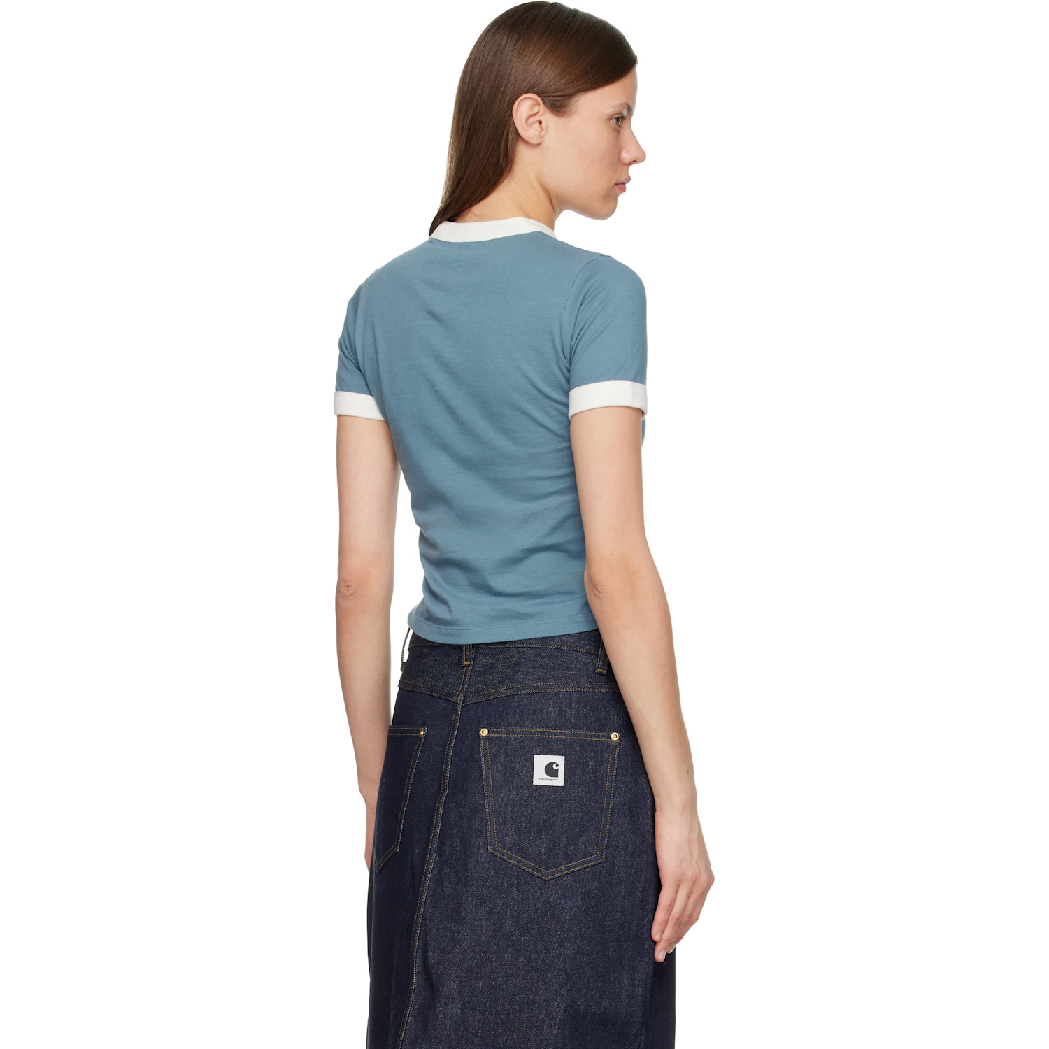  Carhartt Work In Progress Blue Reminiscing Ringer T-shirt 