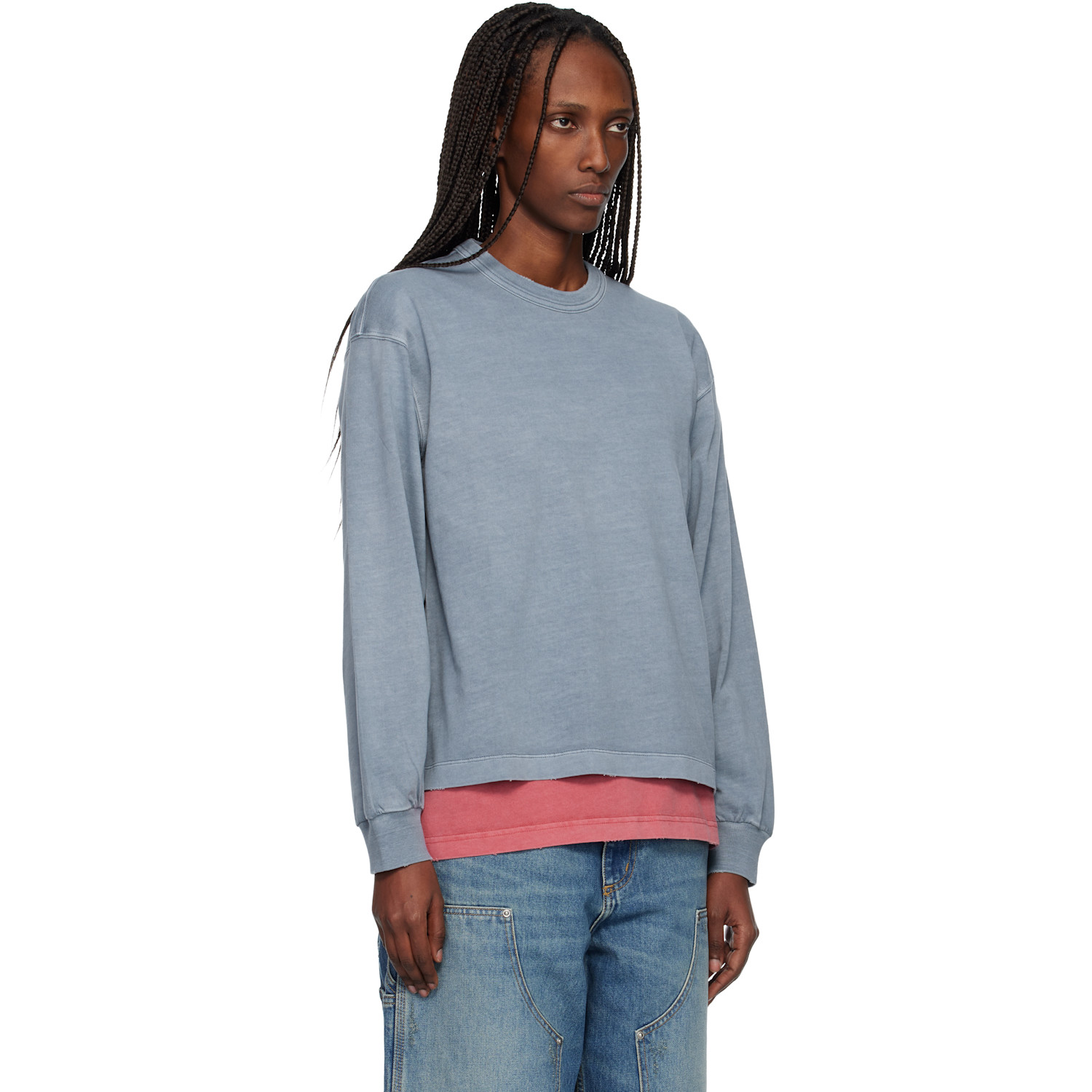  Carhartt Work In Progress Blue Long Sleeve Torion T-shirt 