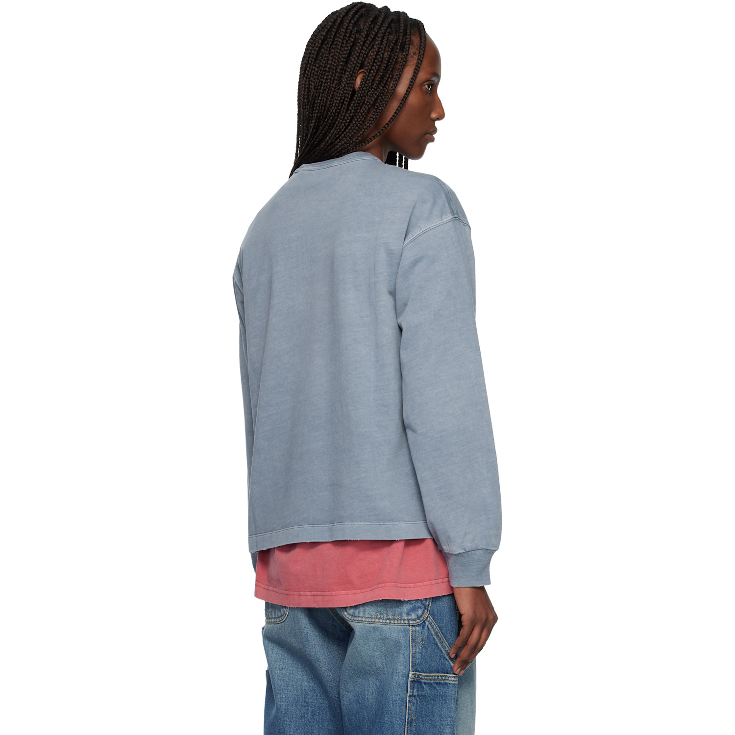  Carhartt Work In Progress Blue Long Sleeve Torion T-shirt 