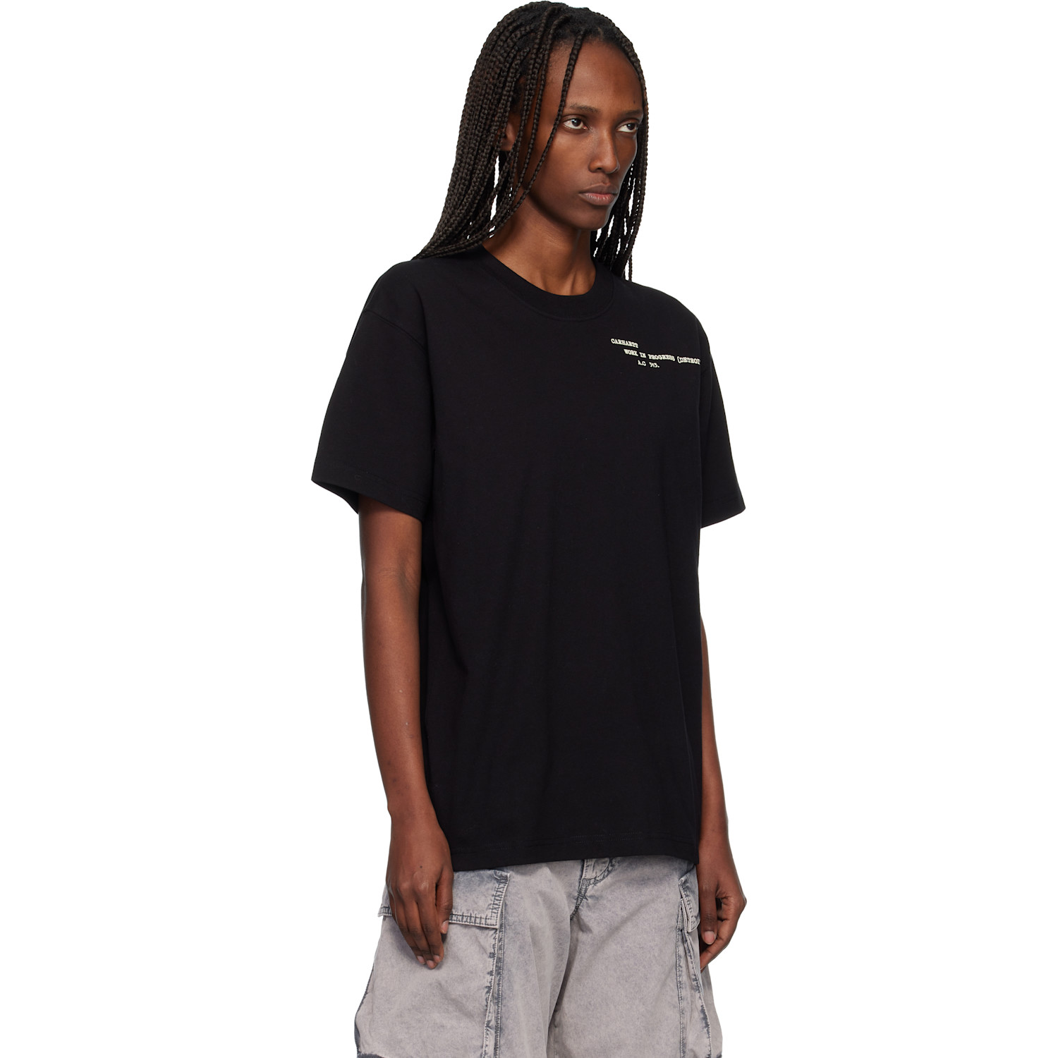  Carhartt Work In Progress Black Punched T-shirt 