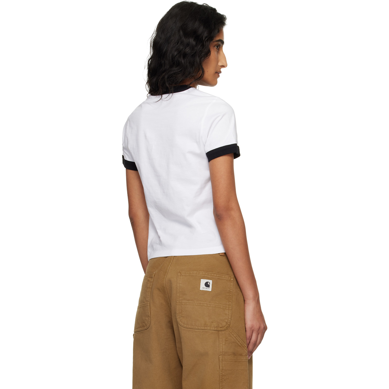  Carhartt Work In Progress White Ip Ringer T-shirt 