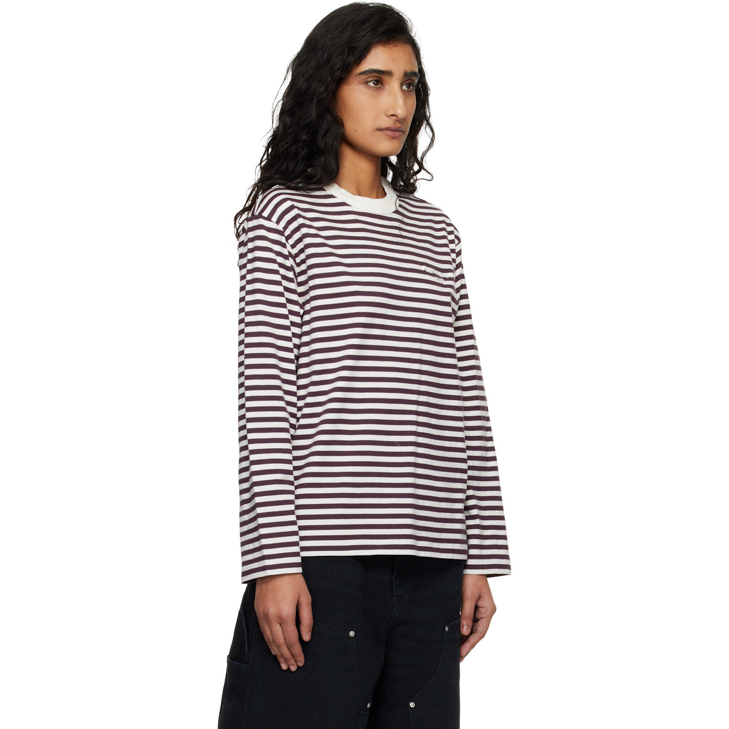  Carhartt Work In Progress Burgundy & White Ezra T-shirt 