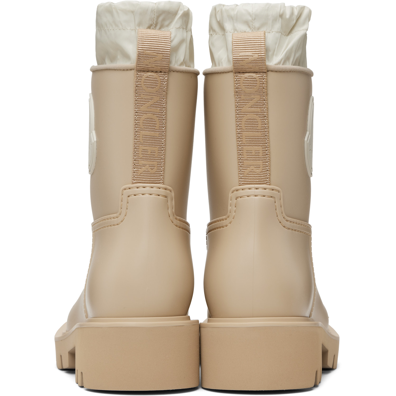  Moncler Beige Kickstream Rain Boots 