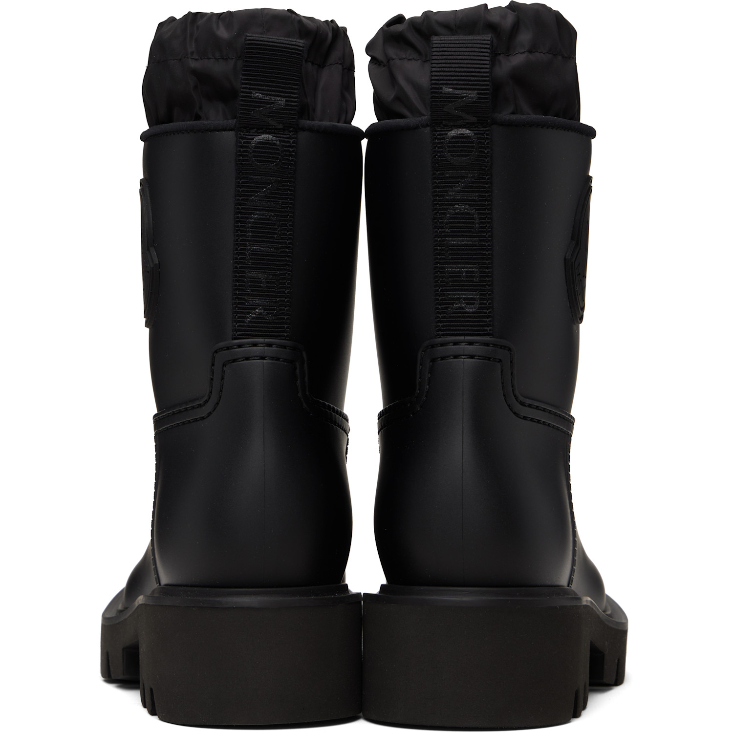  Moncler Black Kickstream Rain Boots 