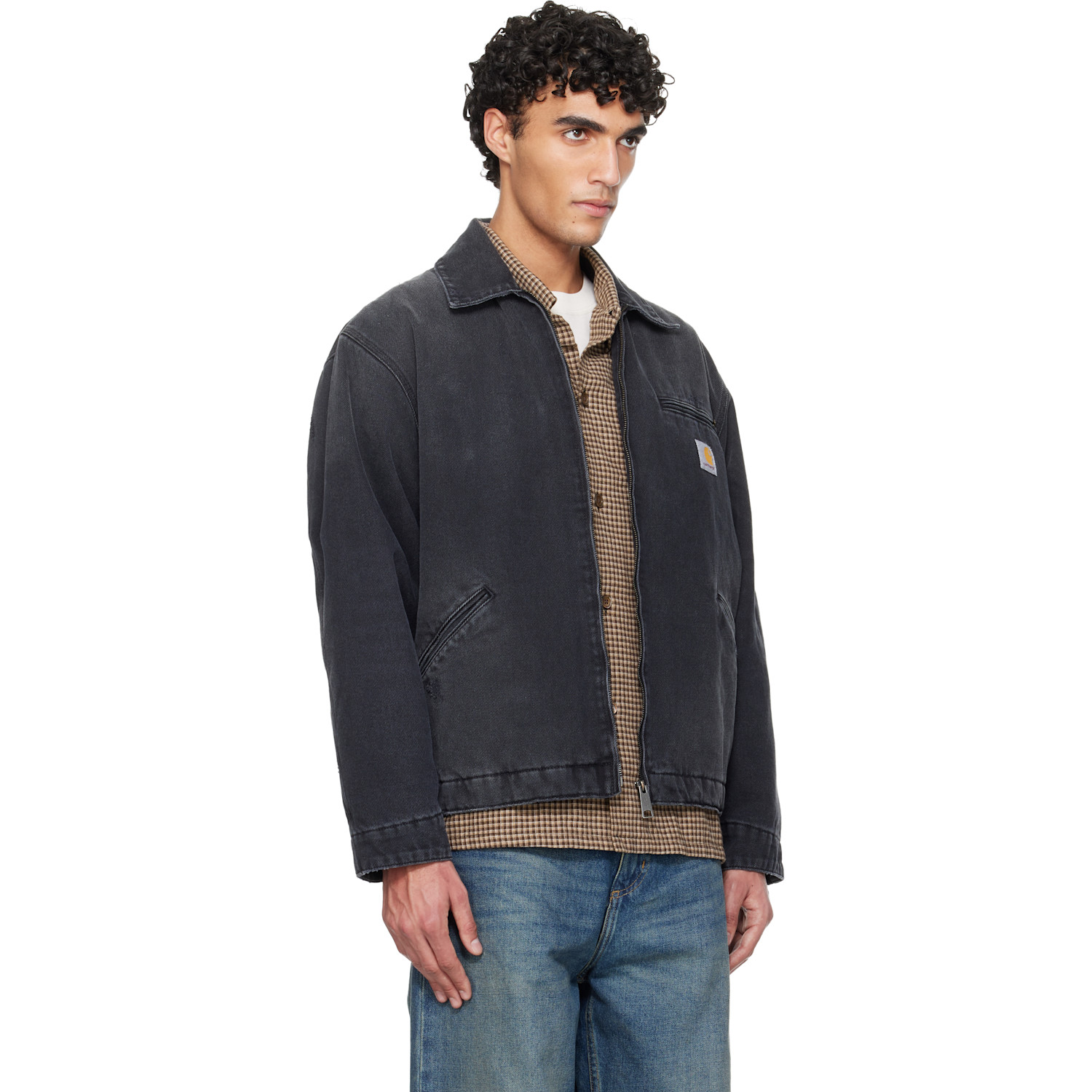  Carhartt Work In Progress Black Og Detroit Denim Jacket 