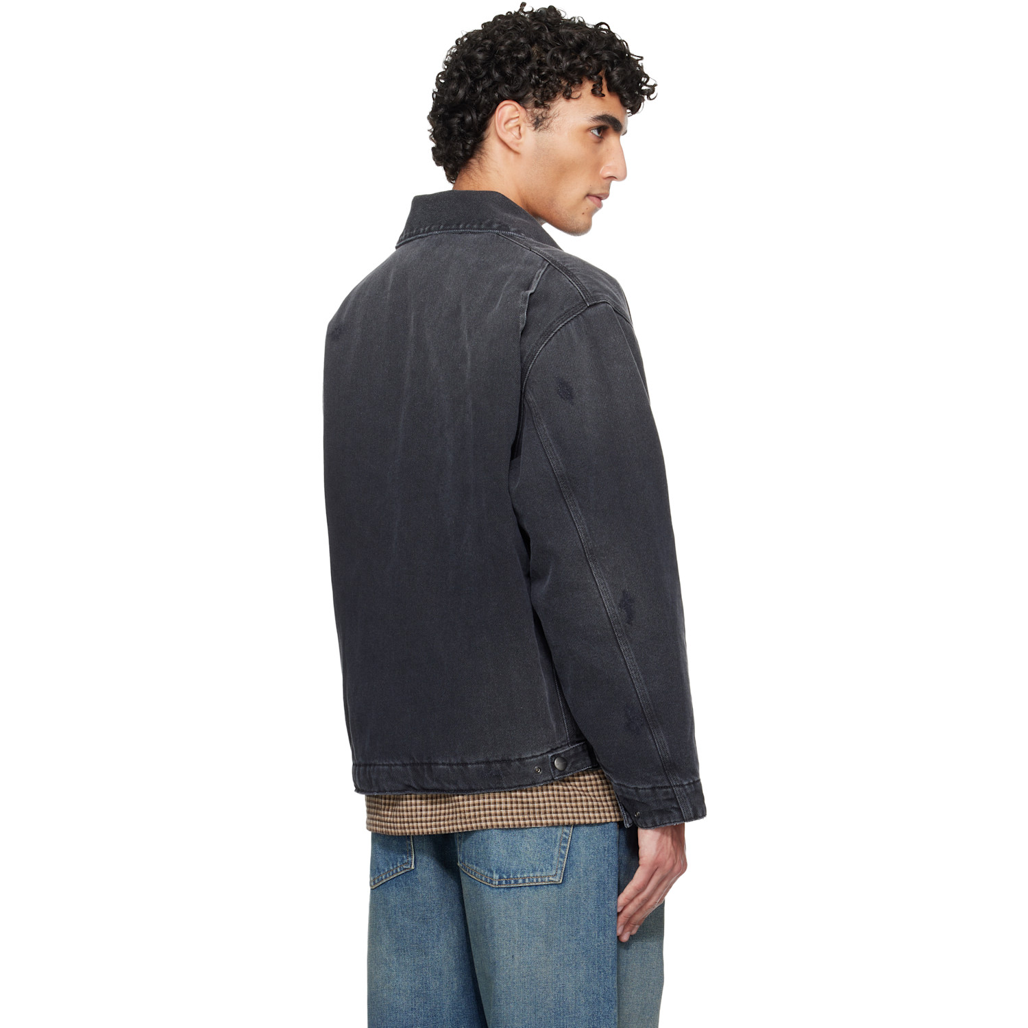  Carhartt Work In Progress Black Og Detroit Denim Jacket 